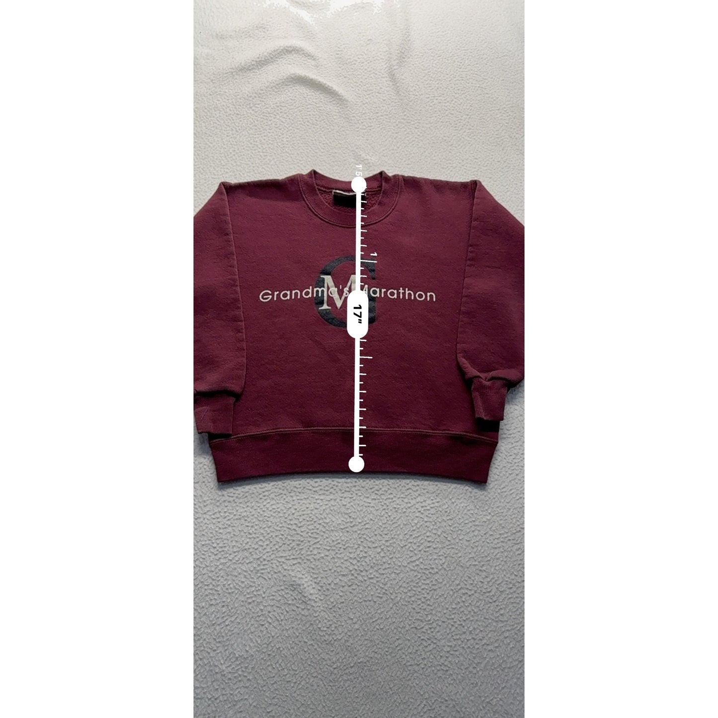 Grandmas Marathon Youth Sweatshirt By Lee Cotton/Polyester Blend Burgundy #7768