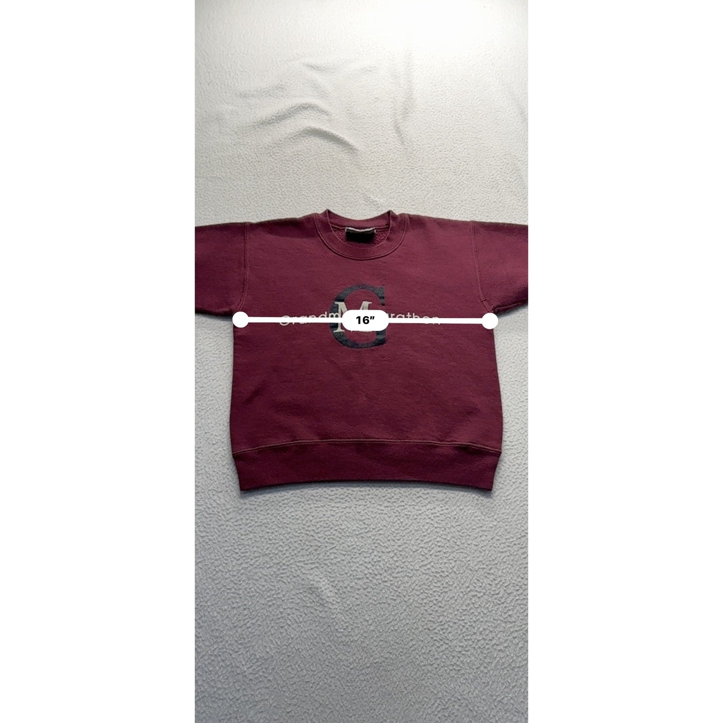 Grandmas Marathon Youth Sweatshirt By Lee Cotton/Polyester Blend Burgundy #7768