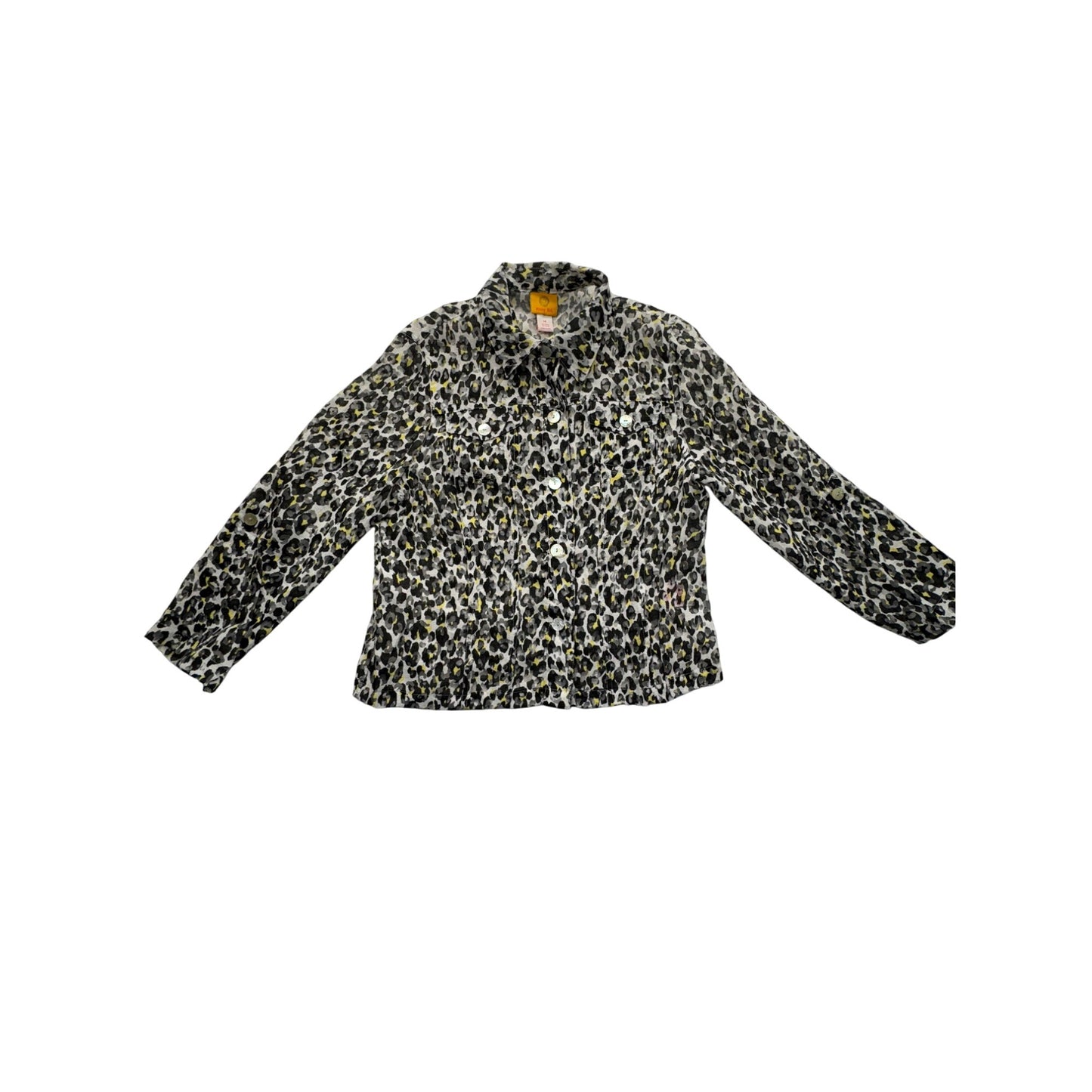 Ruby Rd. Womens Leopard Print Button-Up Blazer #7497