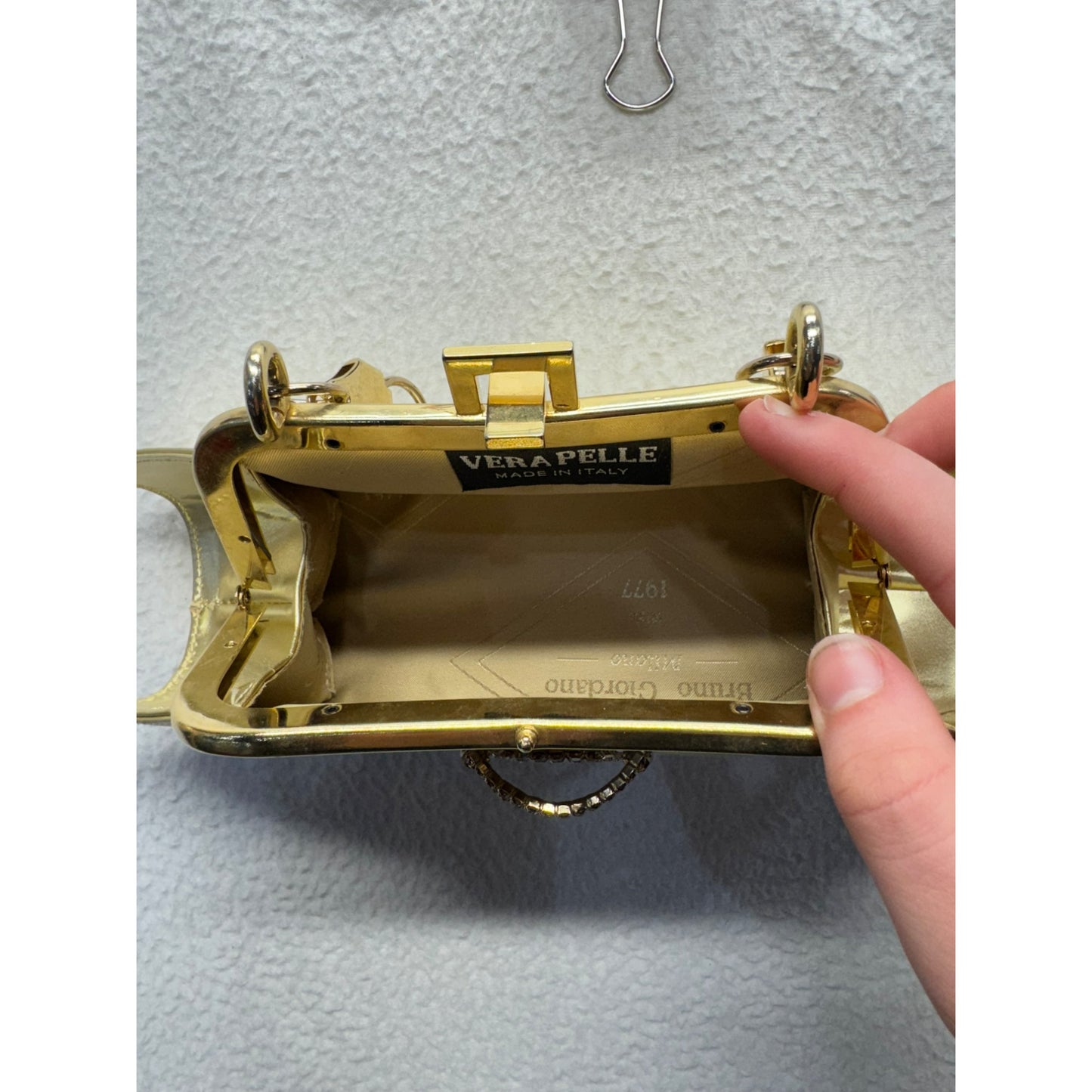 Vera Pelle Evening Clutch Purse #5923