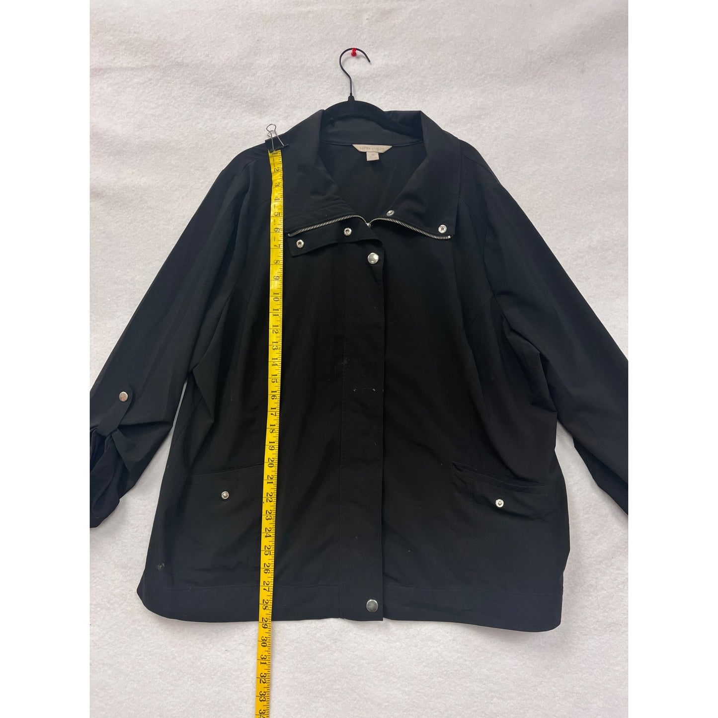 Women’s Black zip up Laura Ashley Jacket #2876