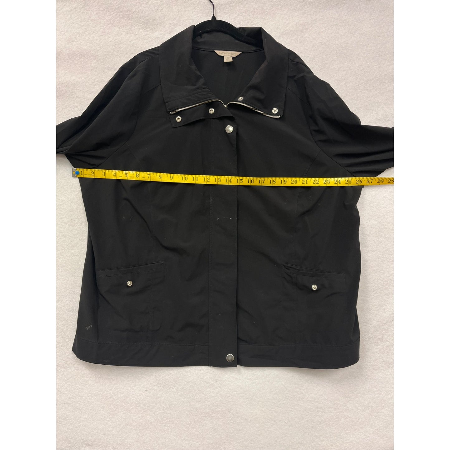 Women’s Black zip up Laura Ashley Jacket #2876