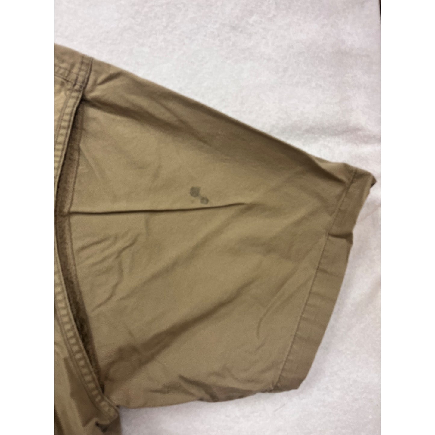 Cabelas 2XL Khaki Short Sleeve Button-Up Shirt W/ Vent Back 100% Cotton #8141