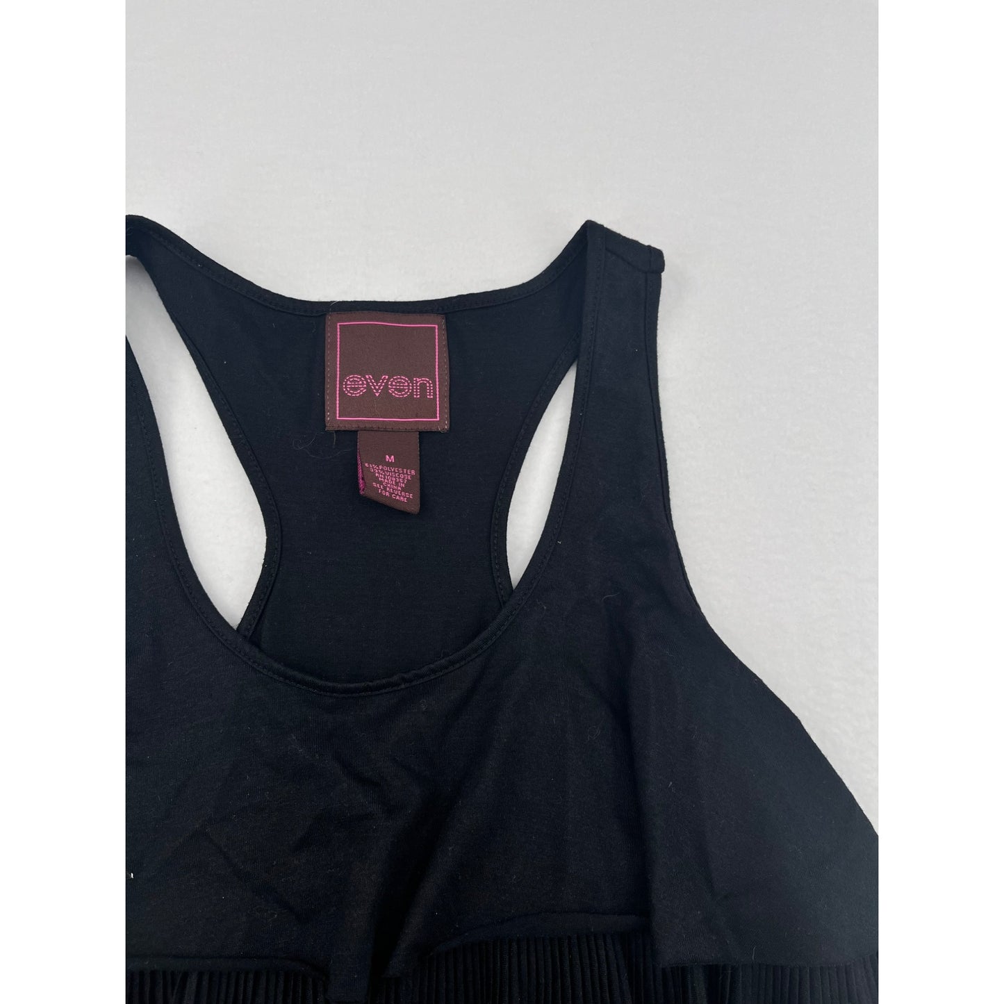 Women’s Even Black Layered Ruffle Tank Top #6211