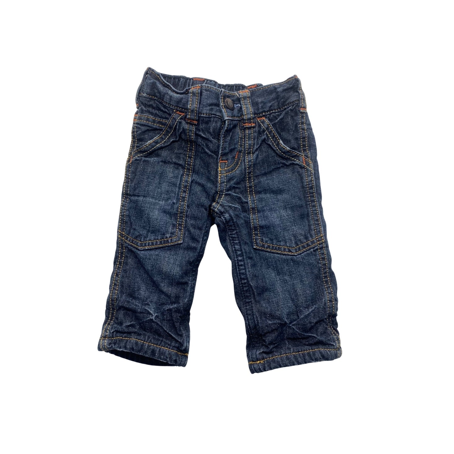 BabyGap 1969 Baby Denim Jeans 3-6 Months With Elastic Waist & Soft Lining #7358