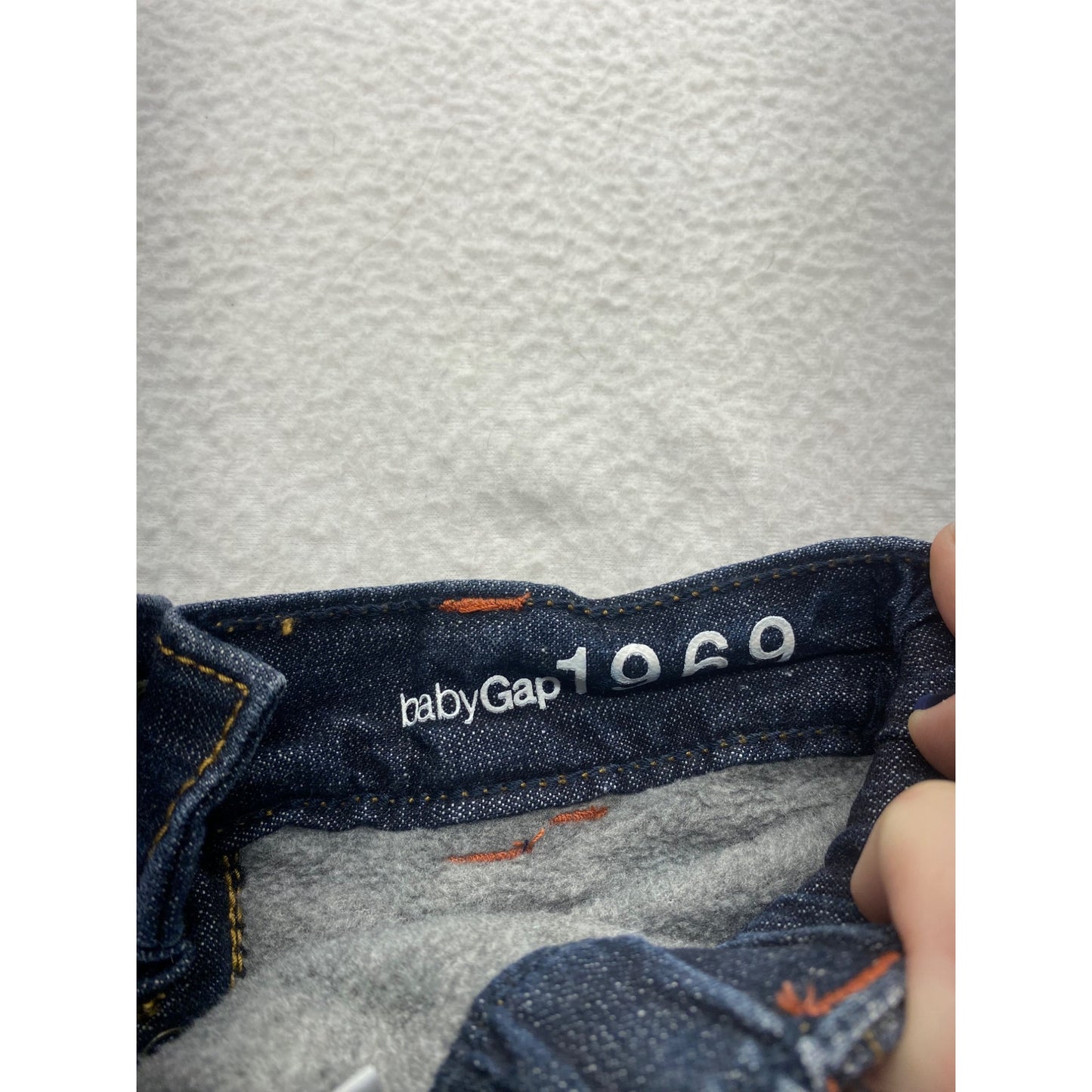 BabyGap 1969 Baby Denim Jeans 3-6 Months With Elastic Waist & Soft Lining #7358