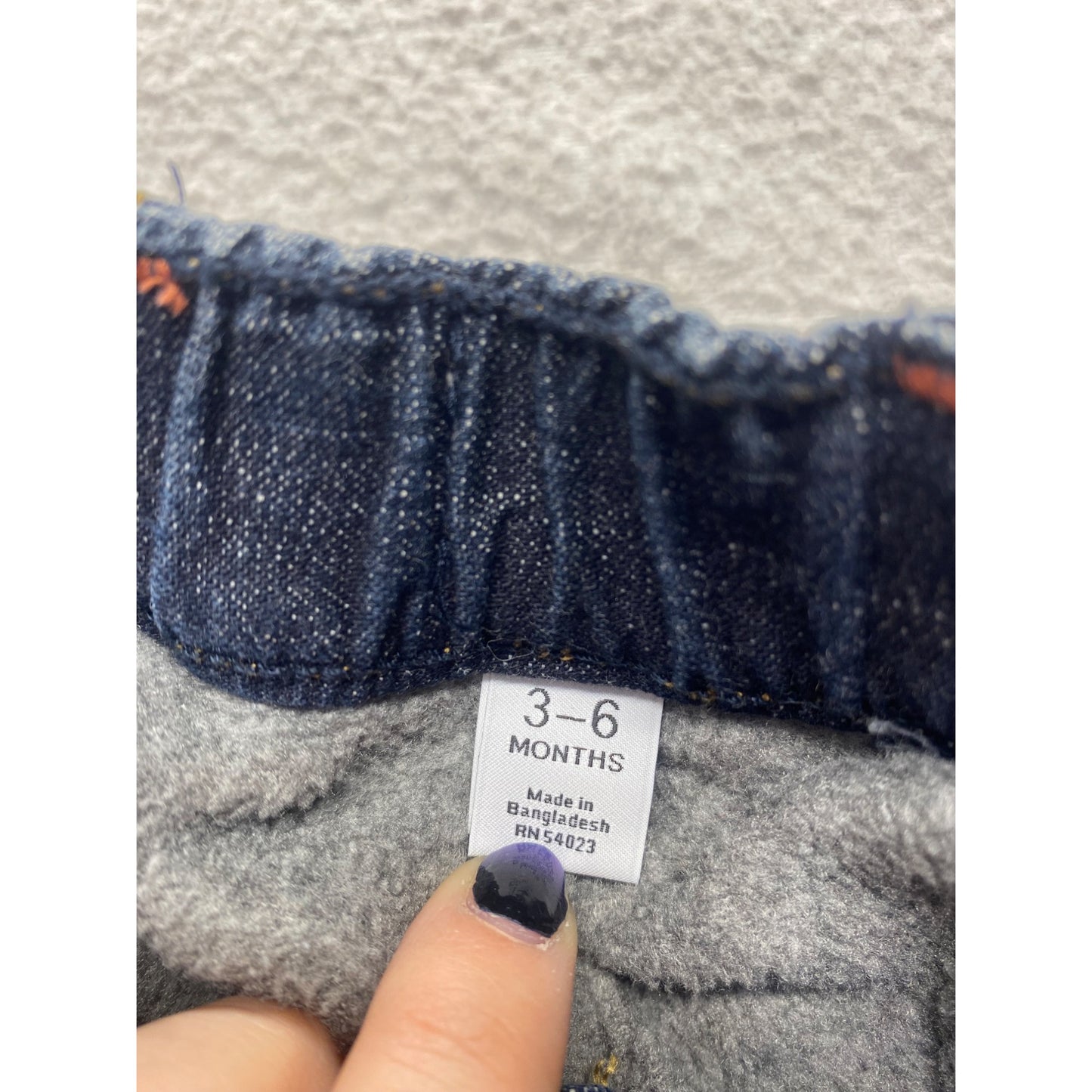 BabyGap 1969 Baby Denim Jeans 3-6 Months With Elastic Waist & Soft Lining #7358