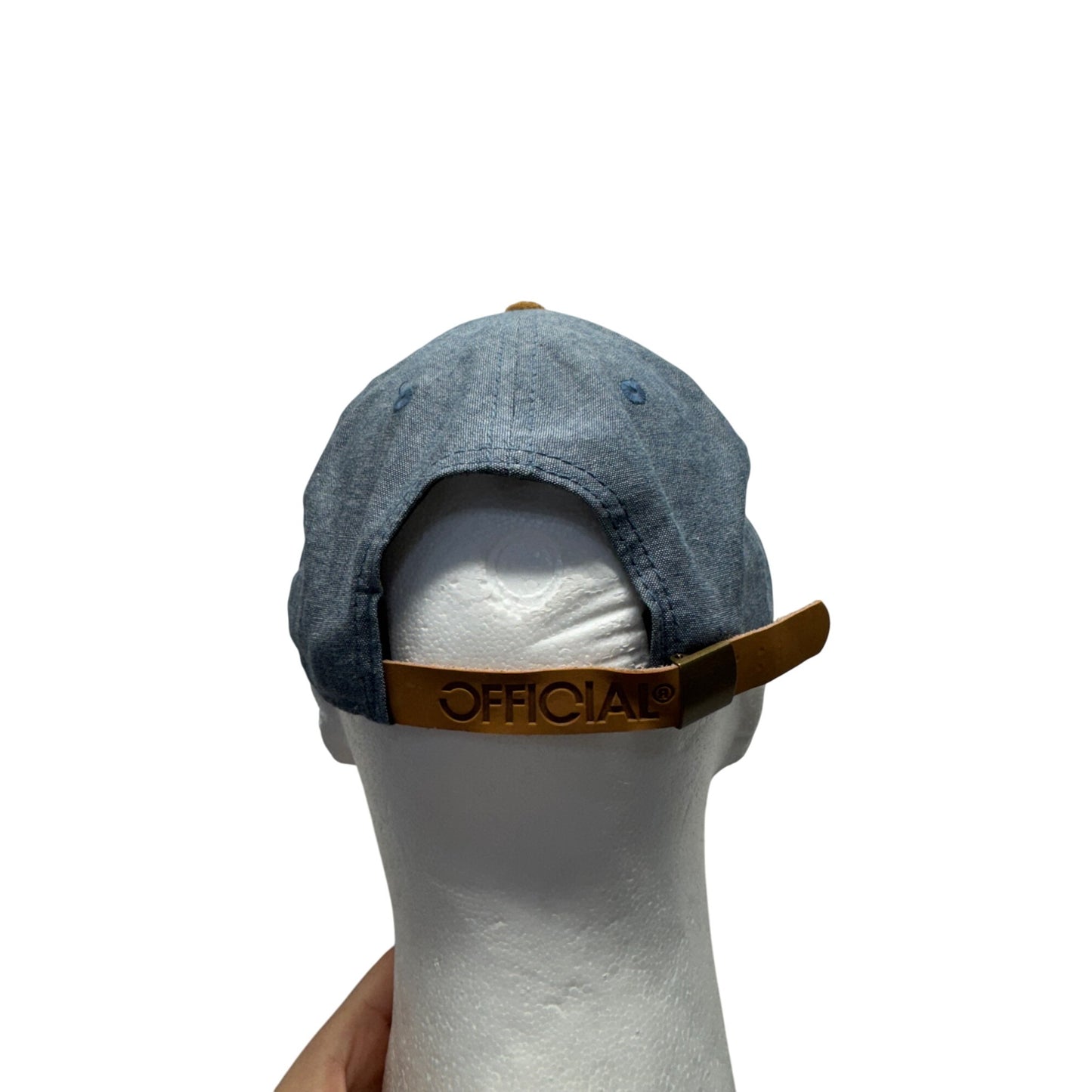 California Republic Denim & Suede Brim Snapback Hat By Official #7853