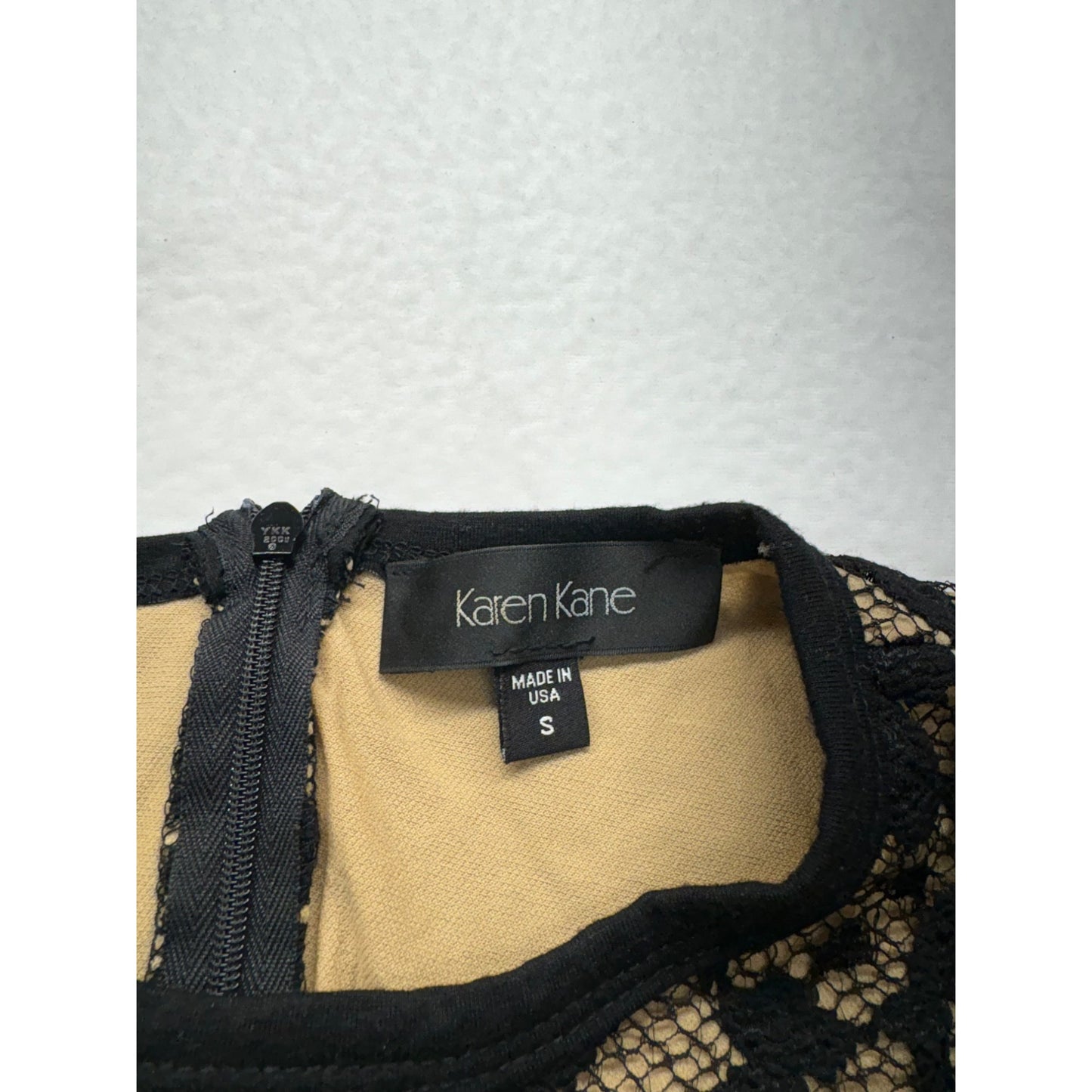 Karen Kane Black & Nude Lace Overlay Sleeveless Dress #7535