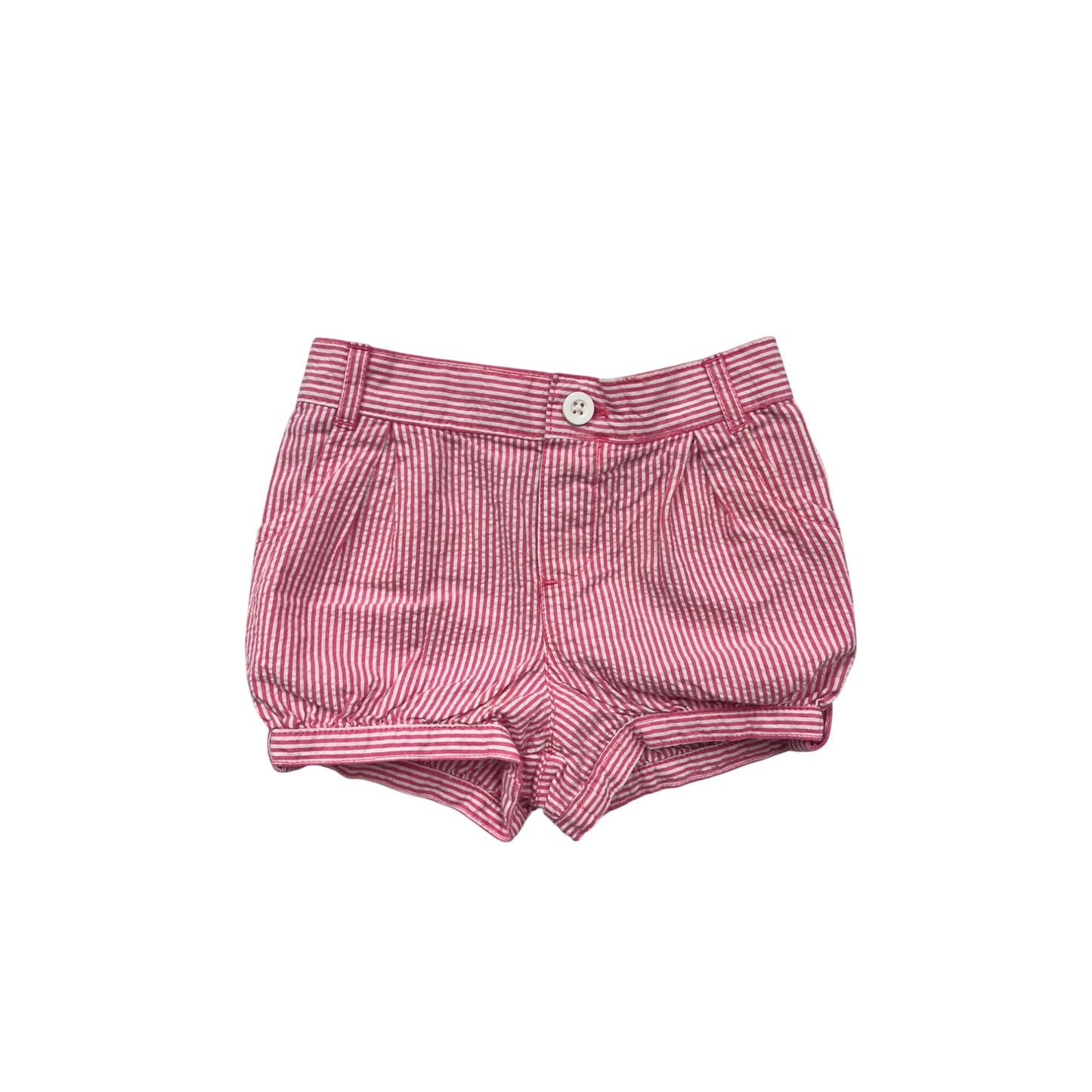 BabyGap Girls Red & White Striped Cotton Bubble Shorts Size 2T #6671