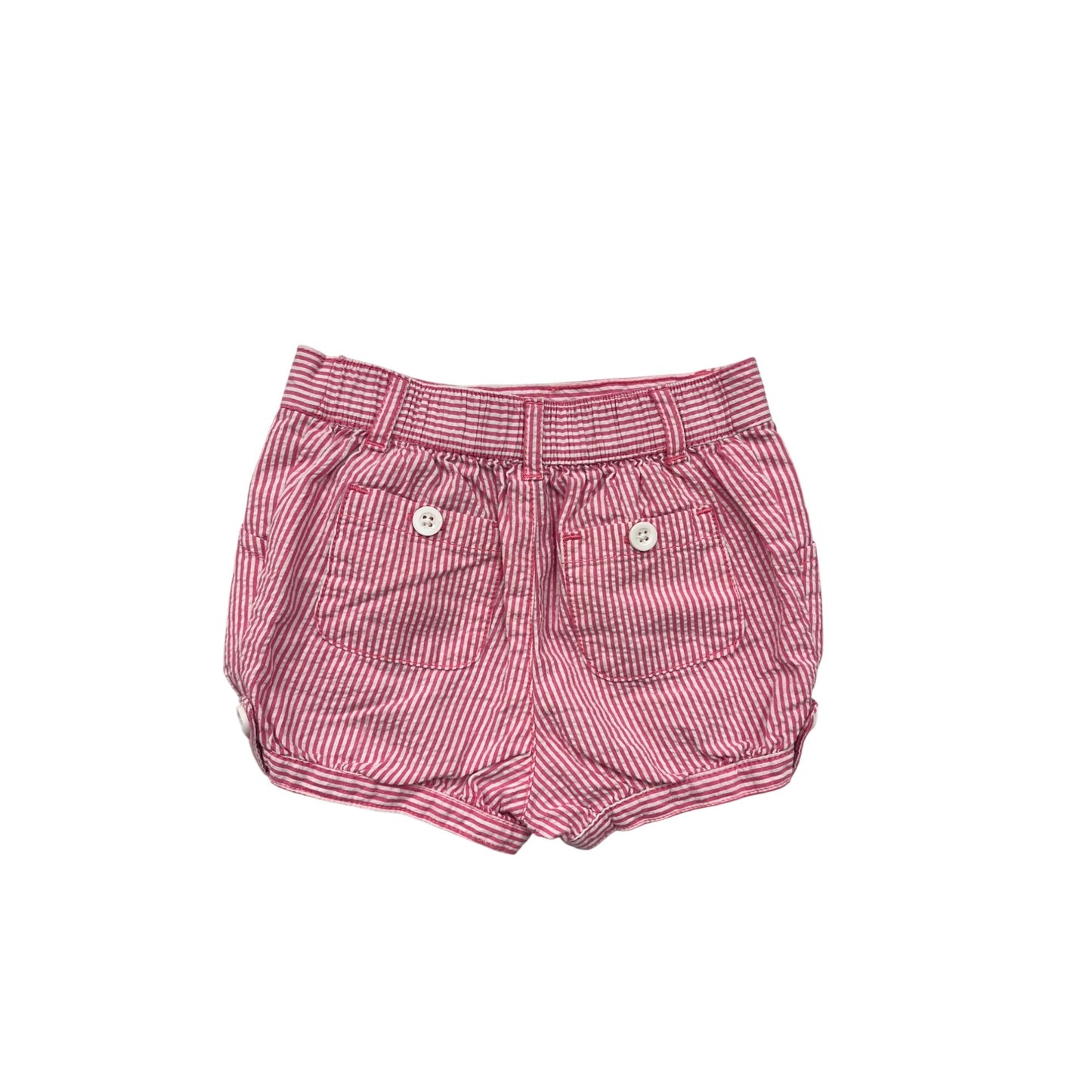 BabyGap Girls Red & White Striped Cotton Bubble Shorts Size 2T #6671
