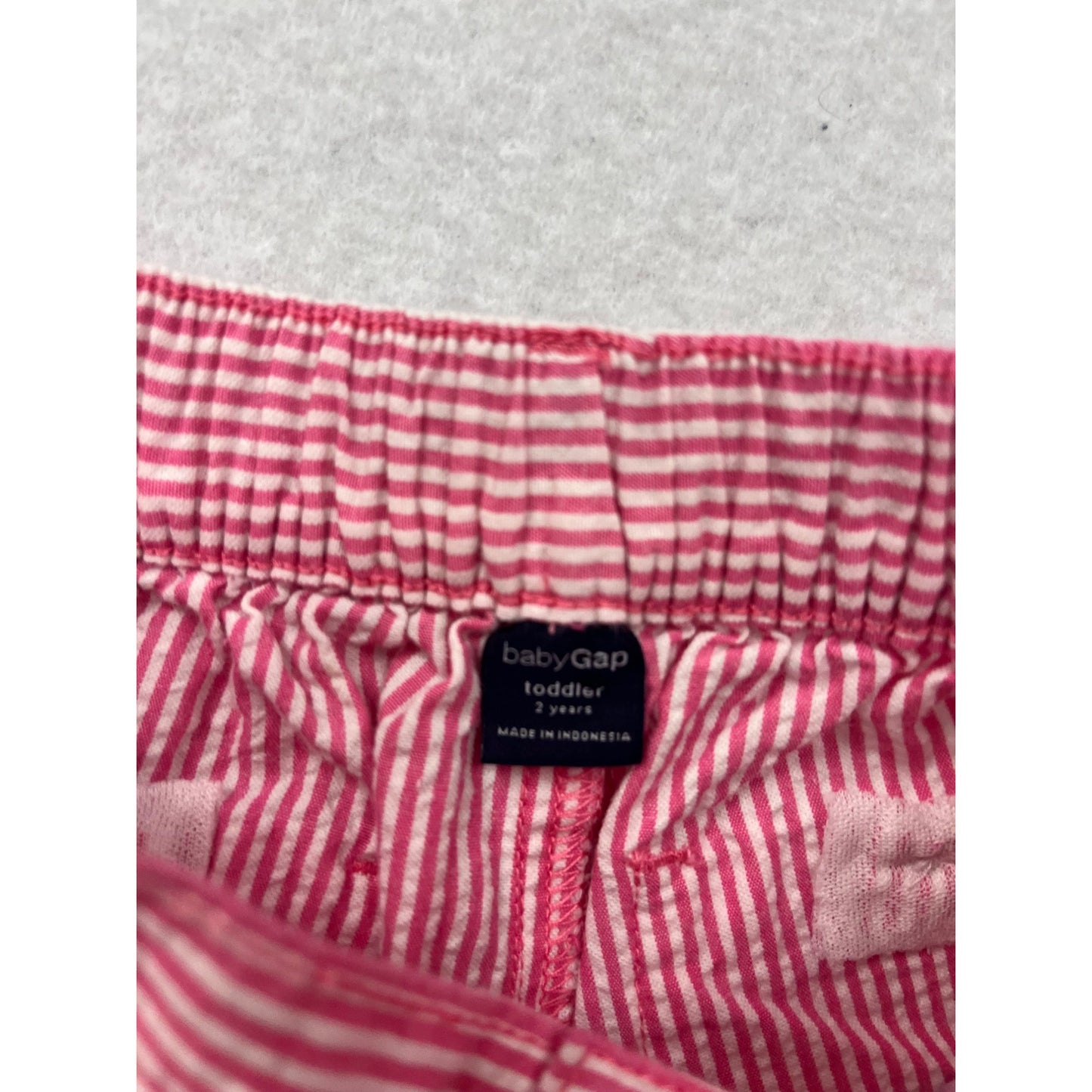 BabyGap Girls Red & White Striped Cotton Bubble Shorts Size 2T #6671