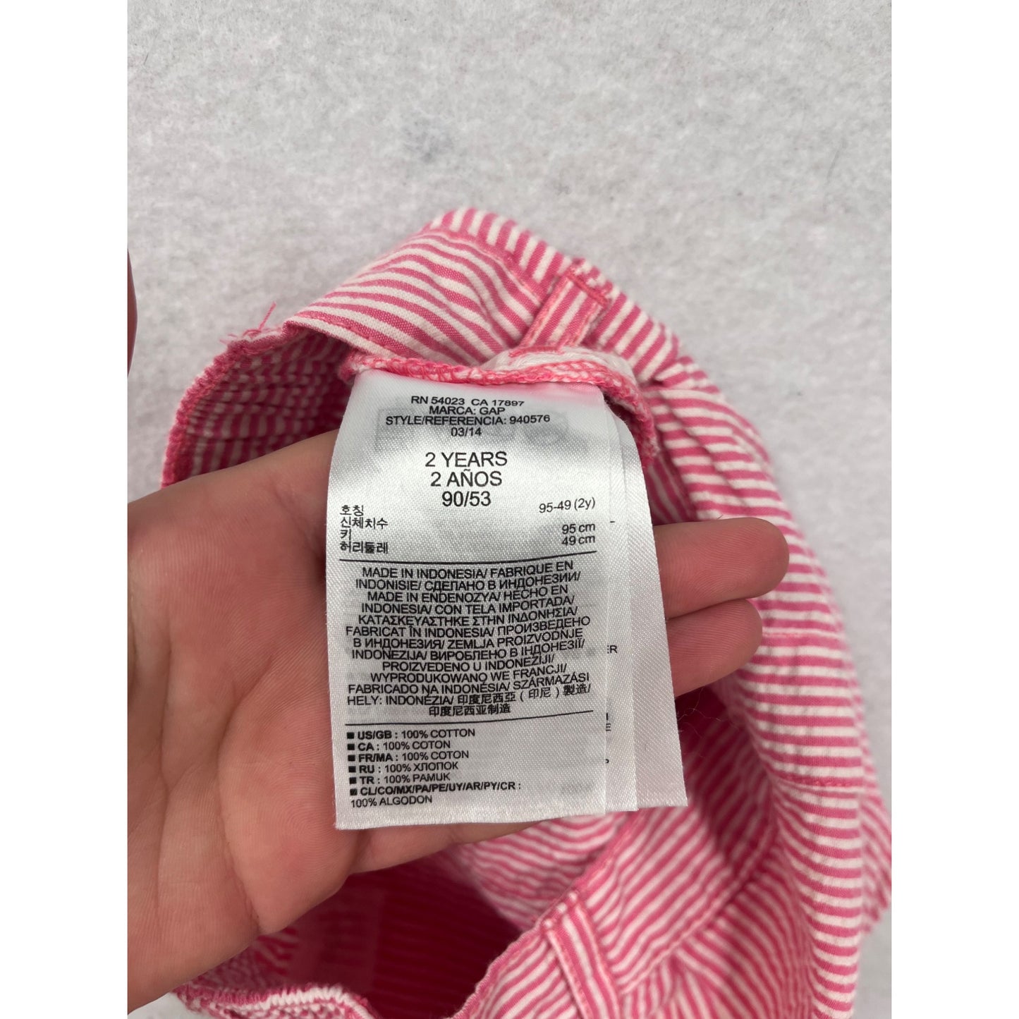BabyGap Girls Red & White Striped Cotton Bubble Shorts Size 2T #6671