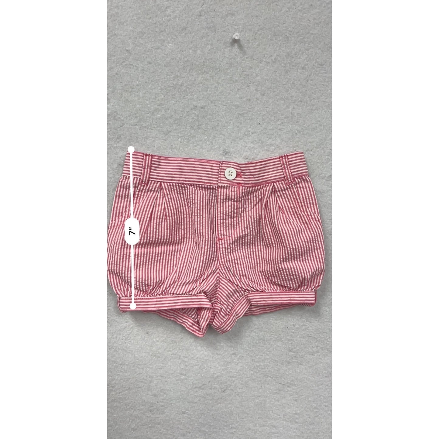 BabyGap Girls Red & White Striped Cotton Bubble Shorts Size 2T #6671