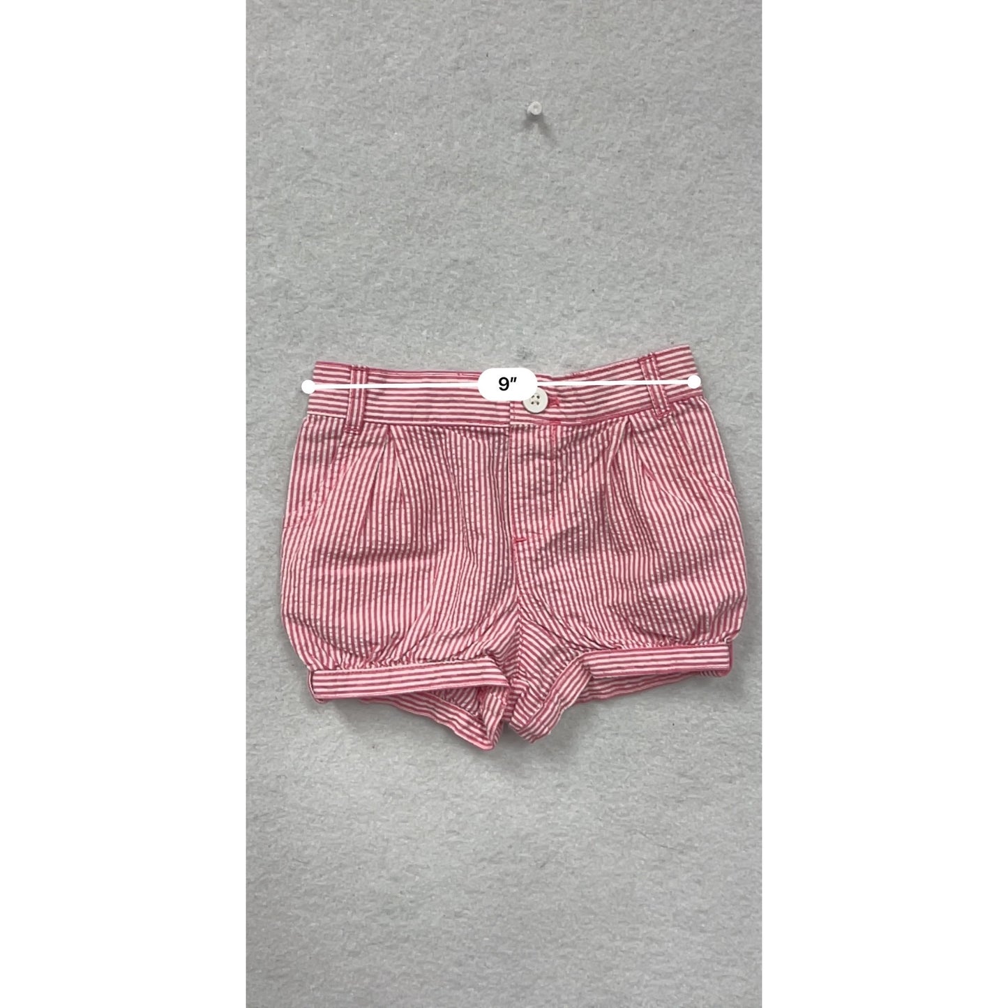 BabyGap Girls Red & White Striped Cotton Bubble Shorts Size 2T #6671