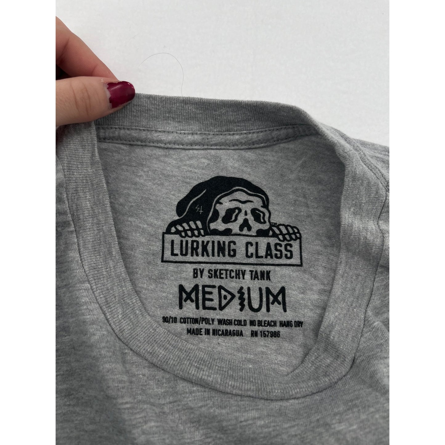 Lurking Class By Sketchy Tank Mens Grey Medium "When It Rains It Pours" Graphic Tee #6219