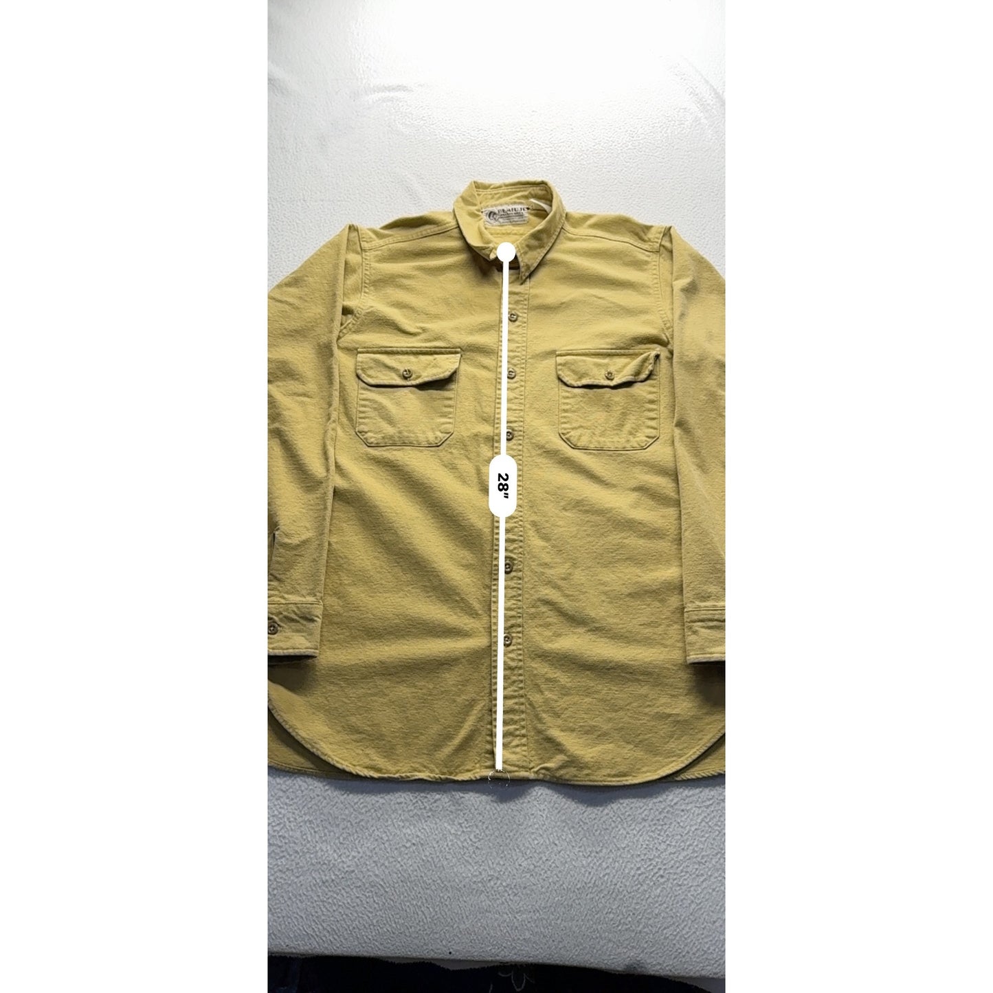 Vintage Bemidji Woolen Mills Yellow Shirt Cotton Mens Large #7793