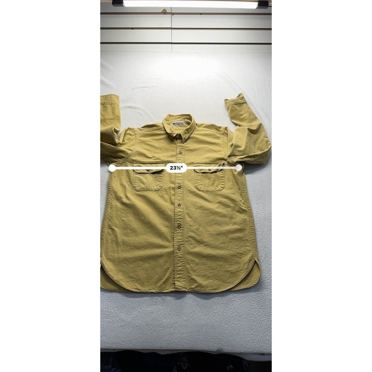 Vintage Bemidji Woolen Mills Yellow Shirt Cotton Mens Large #7793