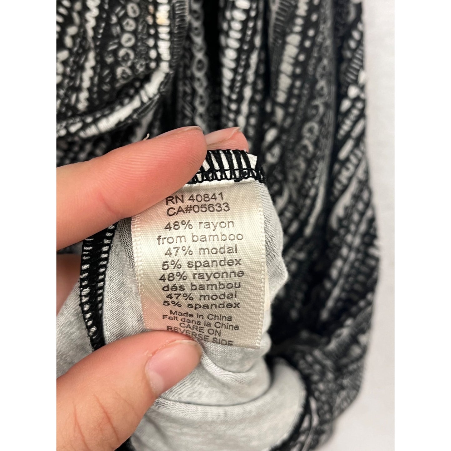 Aventria Womens Black & White Patterned Sleeveless Sundress L #8410
