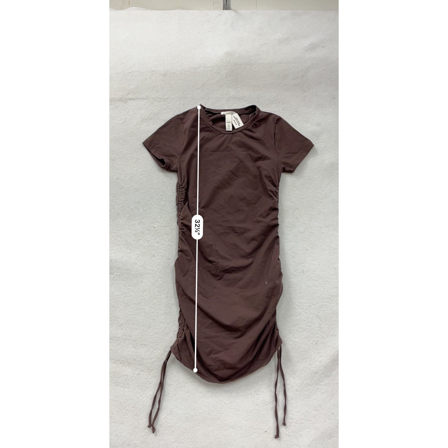 Full Tilt Womens Brown Side-Cinch Short Sleeve Bodycon Dress Size M #8206