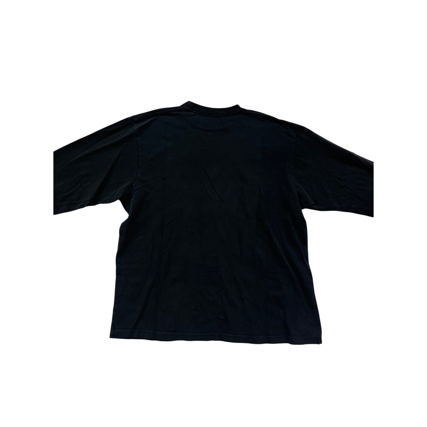 Champs Mens Black Long-Sleeve Cotton Crewneck Shirt Size L #8961