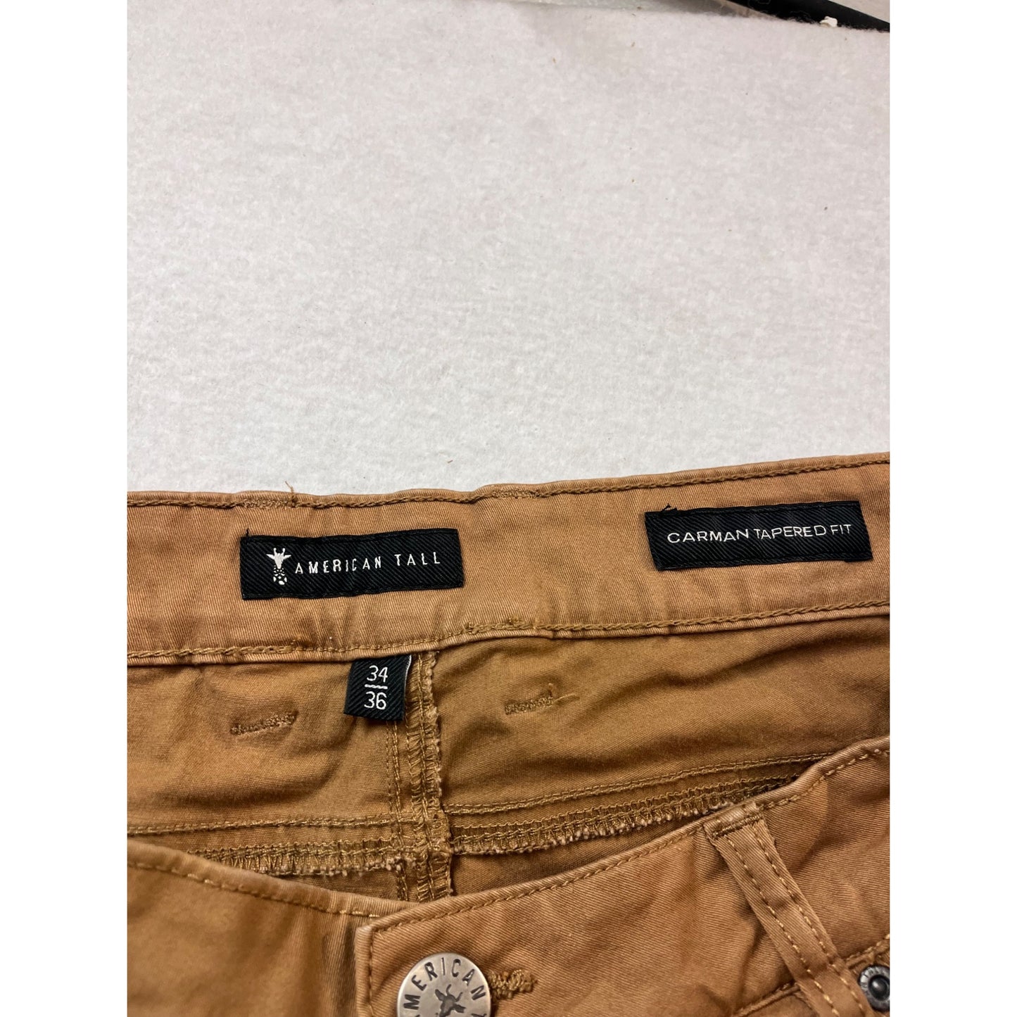 American Tall 34x36 Carman Tapered Fit Pants - Brown #893A