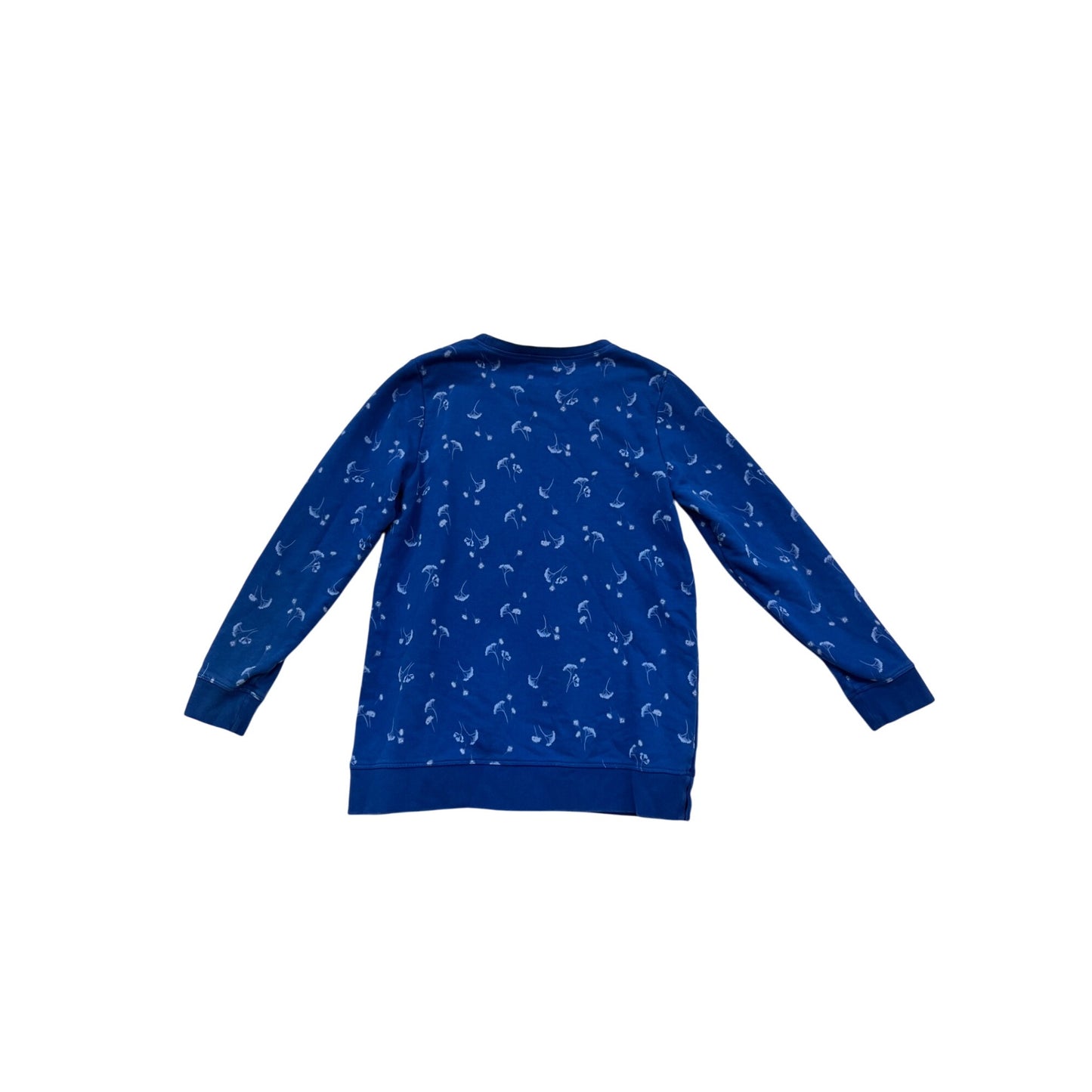 Lands End Kids Blue Dandelion Print Sweatshirt M #820A