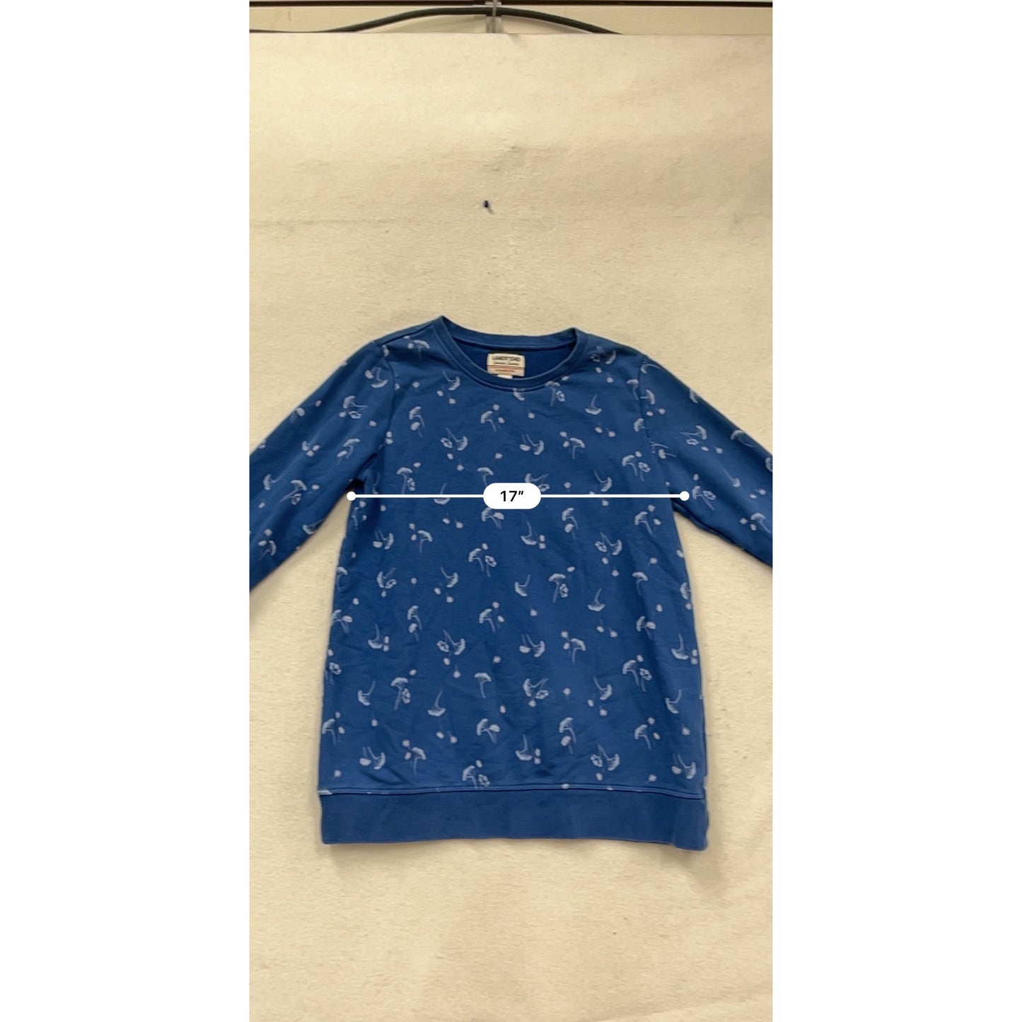 Lands End Kids Blue Dandelion Print Sweatshirt M #820A