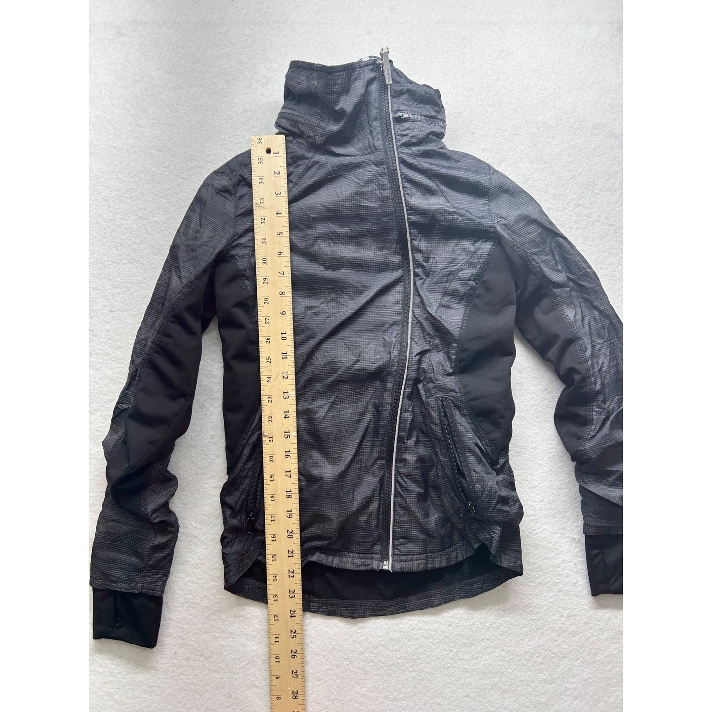 MPG Womens Black Hooded Jacket With Zipper & Pockets #6372