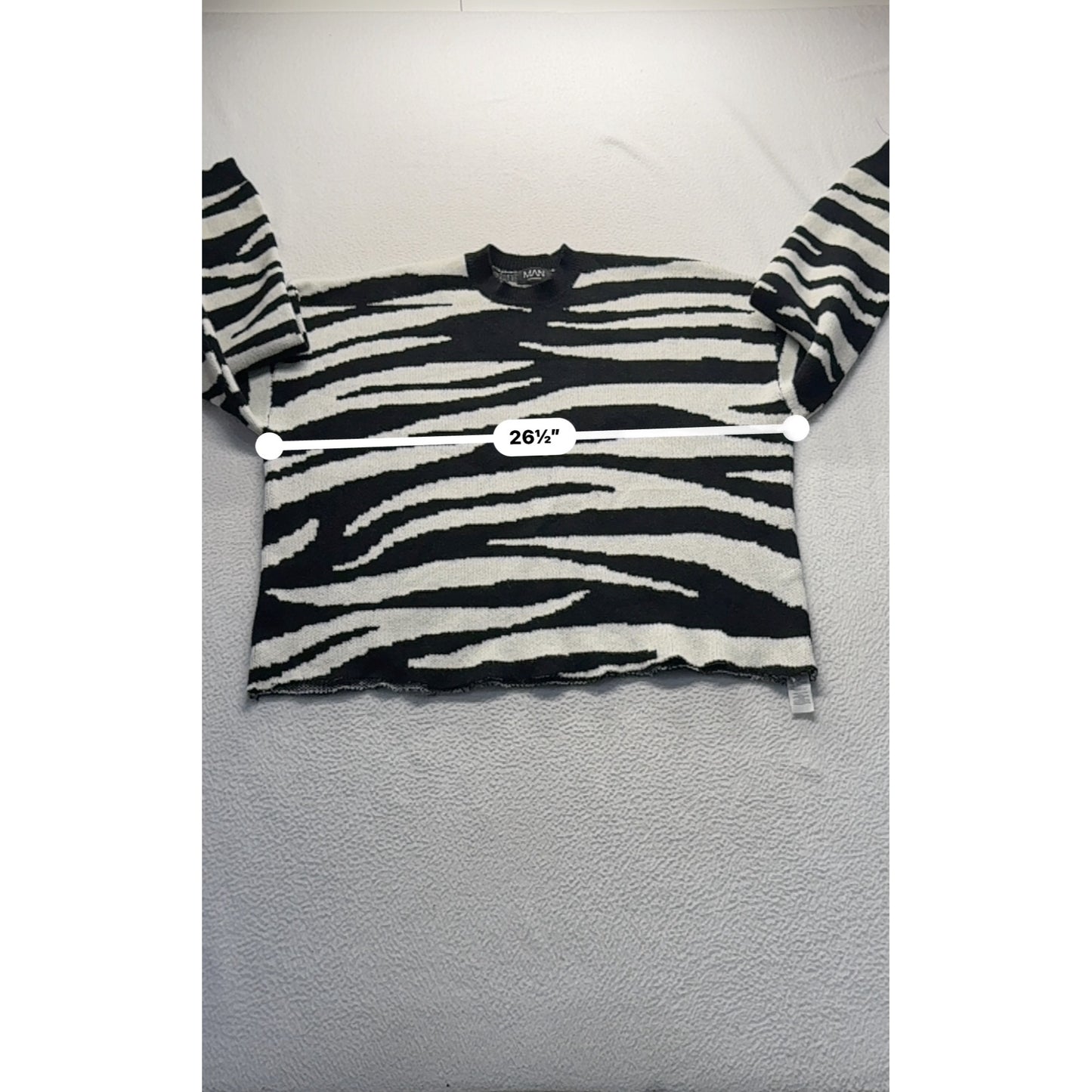 BoohooMAN Zebra Knit Sweater #7468