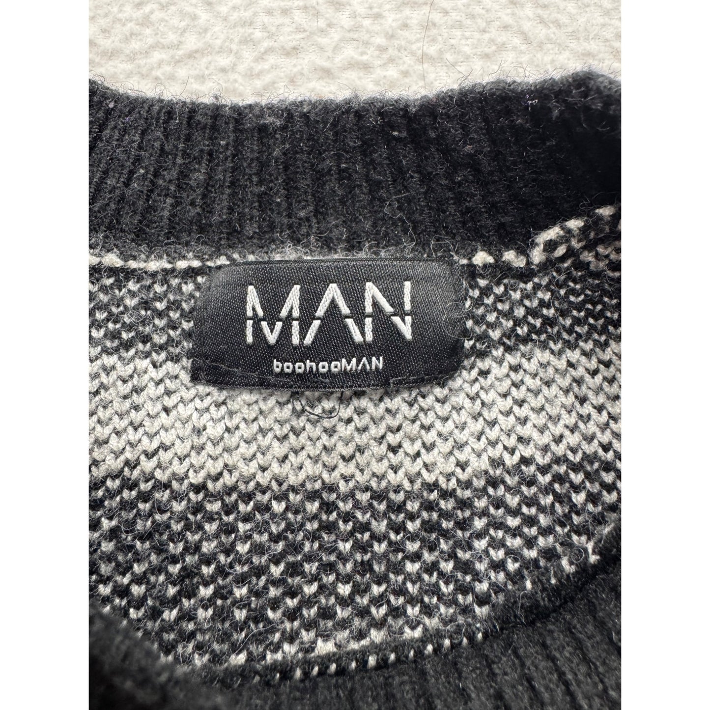 BoohooMAN Zebra Knit Sweater #7468