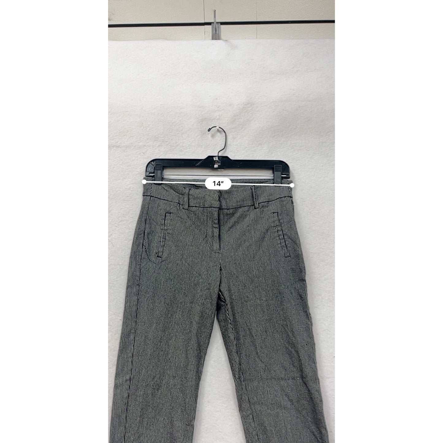 Stella Luce Womens Slim Fit Black & White Houndstooth Print Pants Size Large #6622