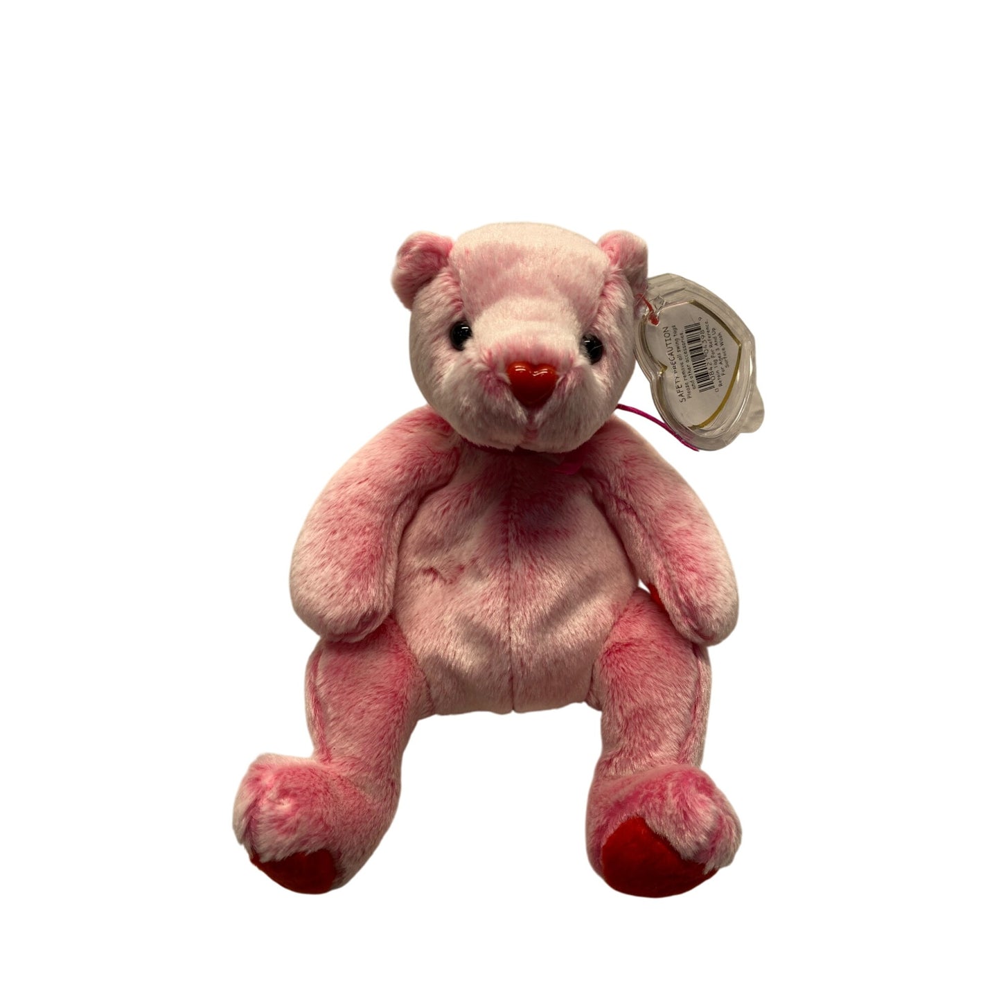 Ty Beanie Baby Romance Valentine Pink Bear Plush 2001 Collectible Stuffed Animal With Tag #7253