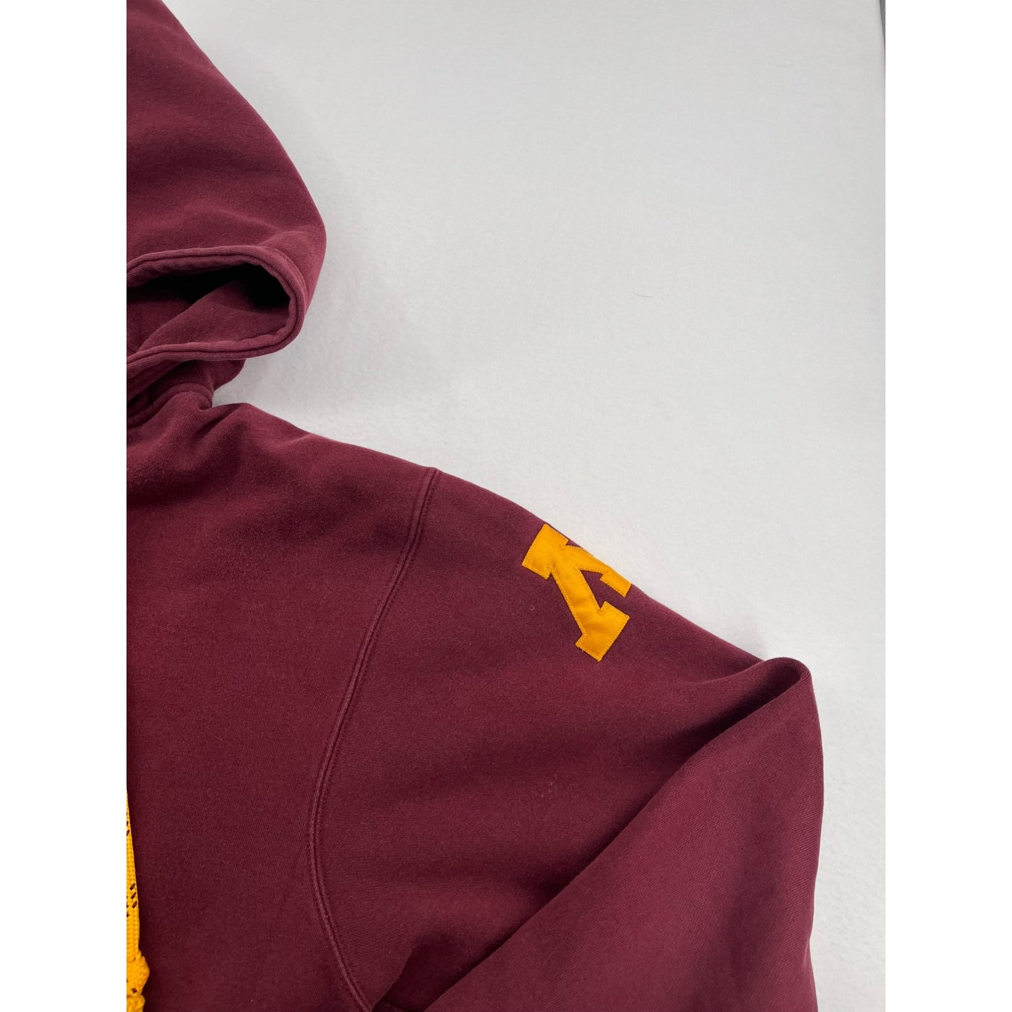 Minnesota Hockey Maroon Hoodie With Yellow Lace Accents & Logo By Signature Concepts #6148