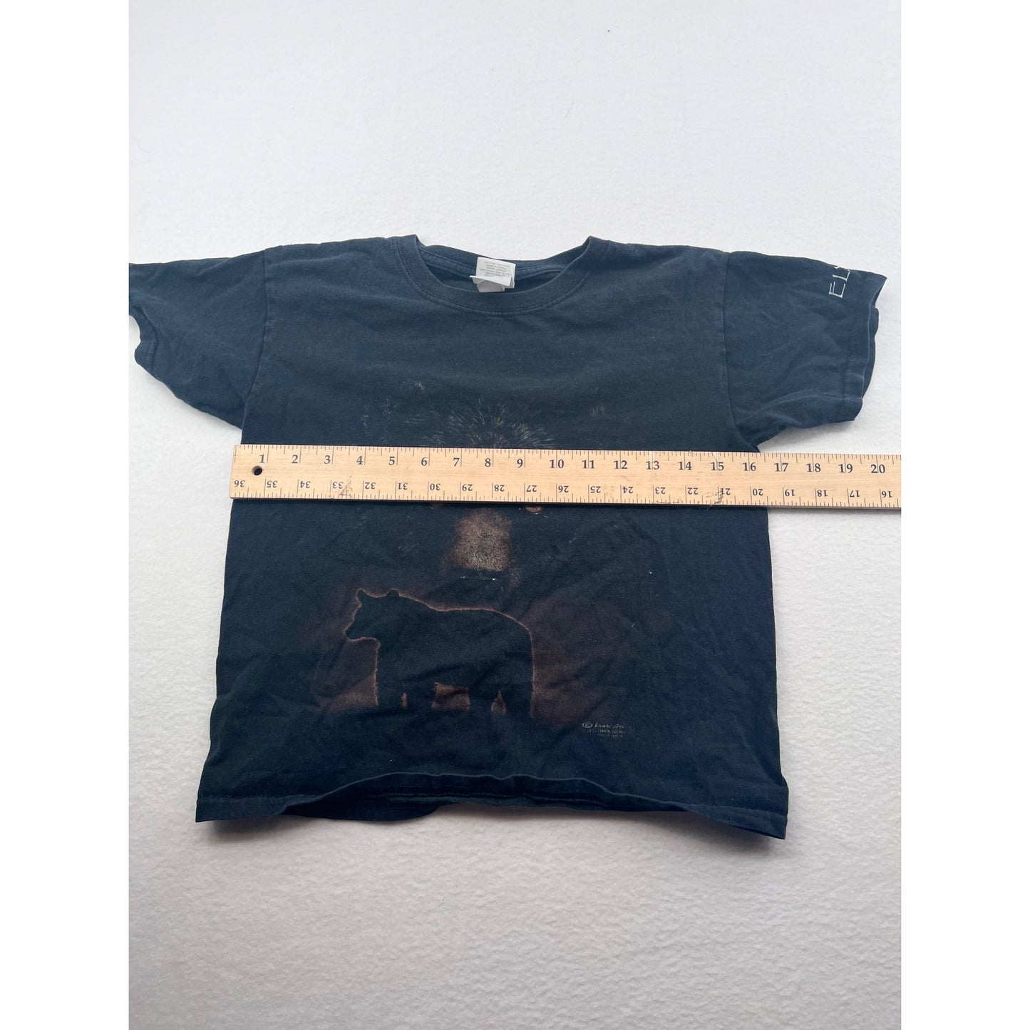 Gildan Ultra Cotton Youth Black Wolf Graphic T-Shirt #6227