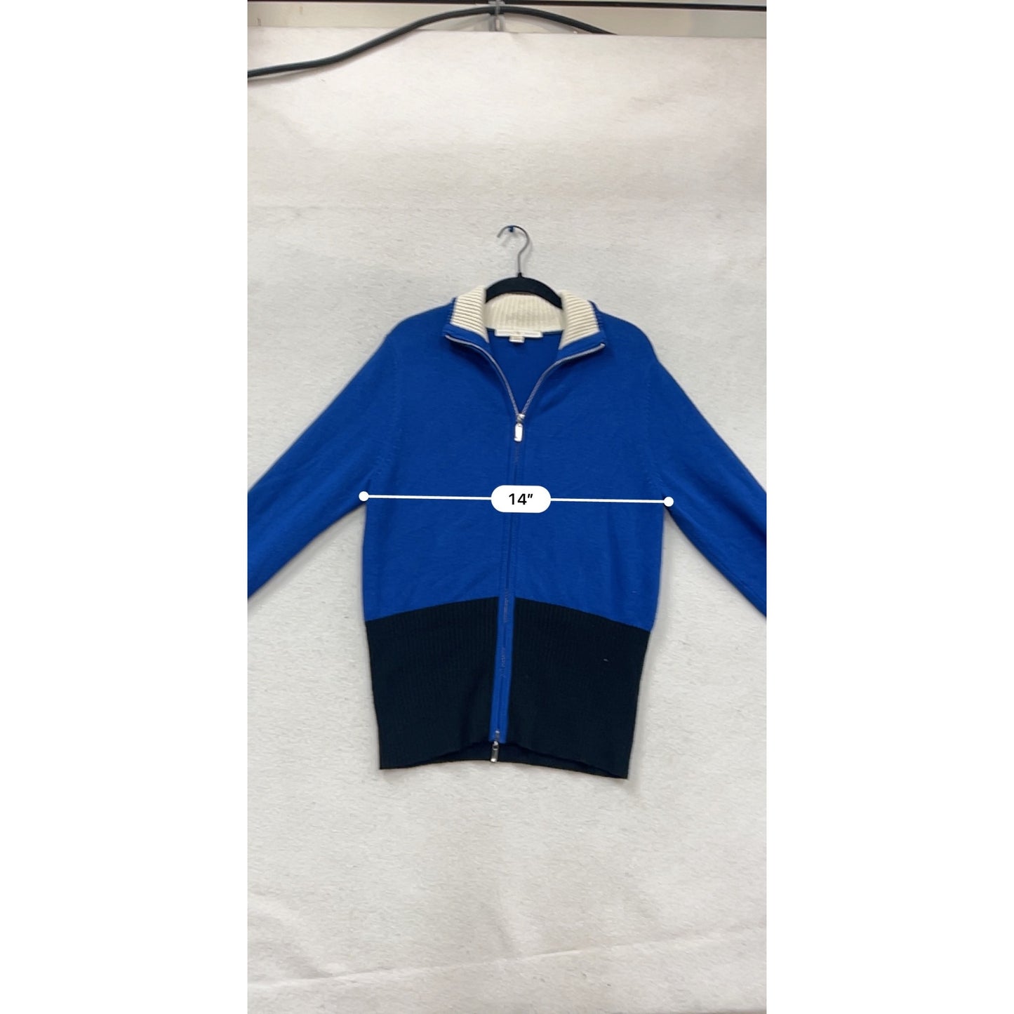 Boston Proper Blue Full-Zip Sweater Size L #863A