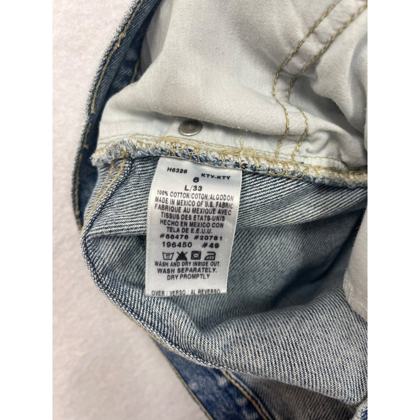 Tommy Hilfiger Mens Classic Straight Leg Jeans Size 33 Light Blue Denim #6164