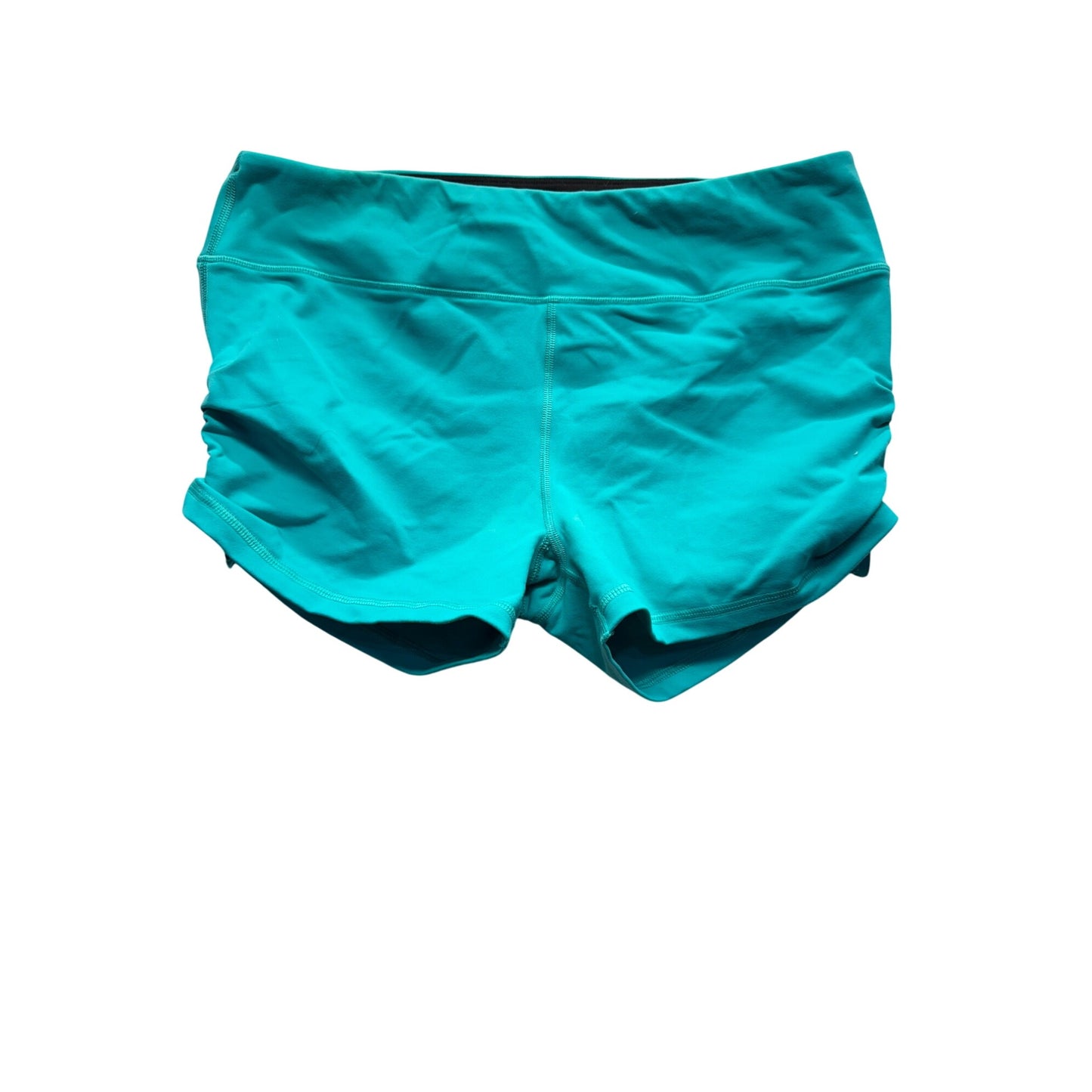 VSX Teal High-Rise Workout Shorts Size LG Stretchy & Comfortable #7764
