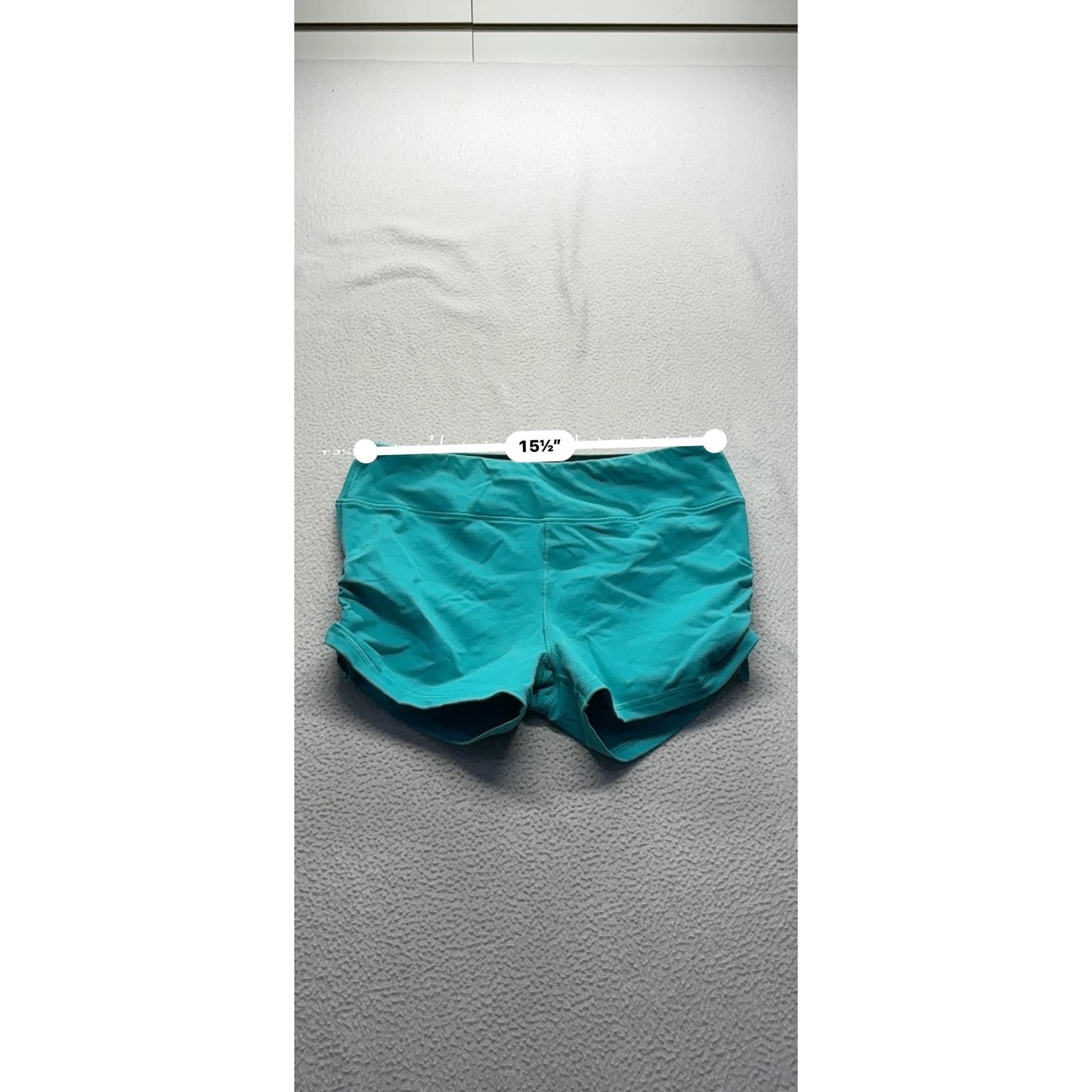 VSX Teal High-Rise Workout Shorts Size LG Stretchy & Comfortable #7764