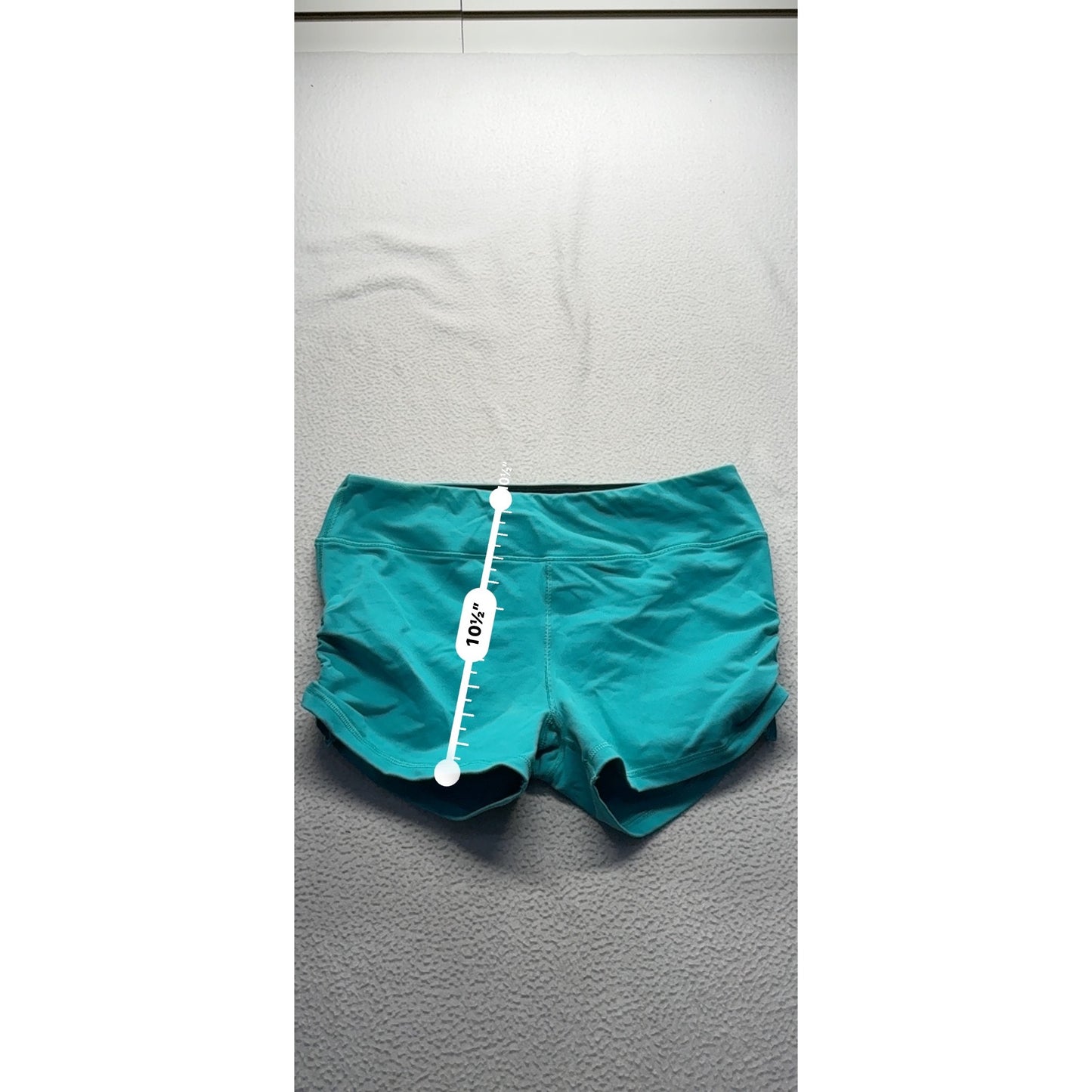 VSX Teal High-Rise Workout Shorts Size LG Stretchy & Comfortable #7764