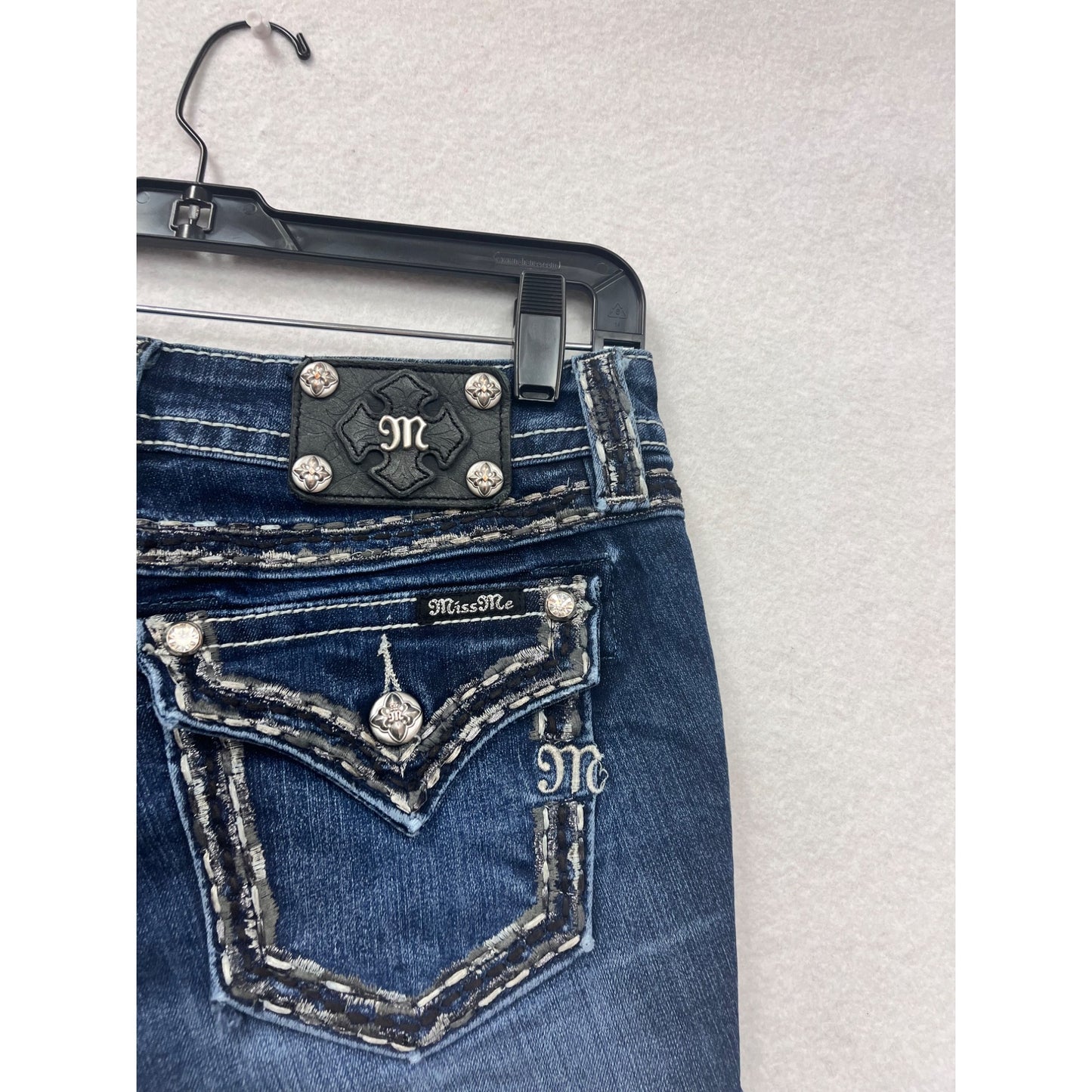 Miss Me Womens Denim Distressed Cutoff Shorts Size 27 #8046