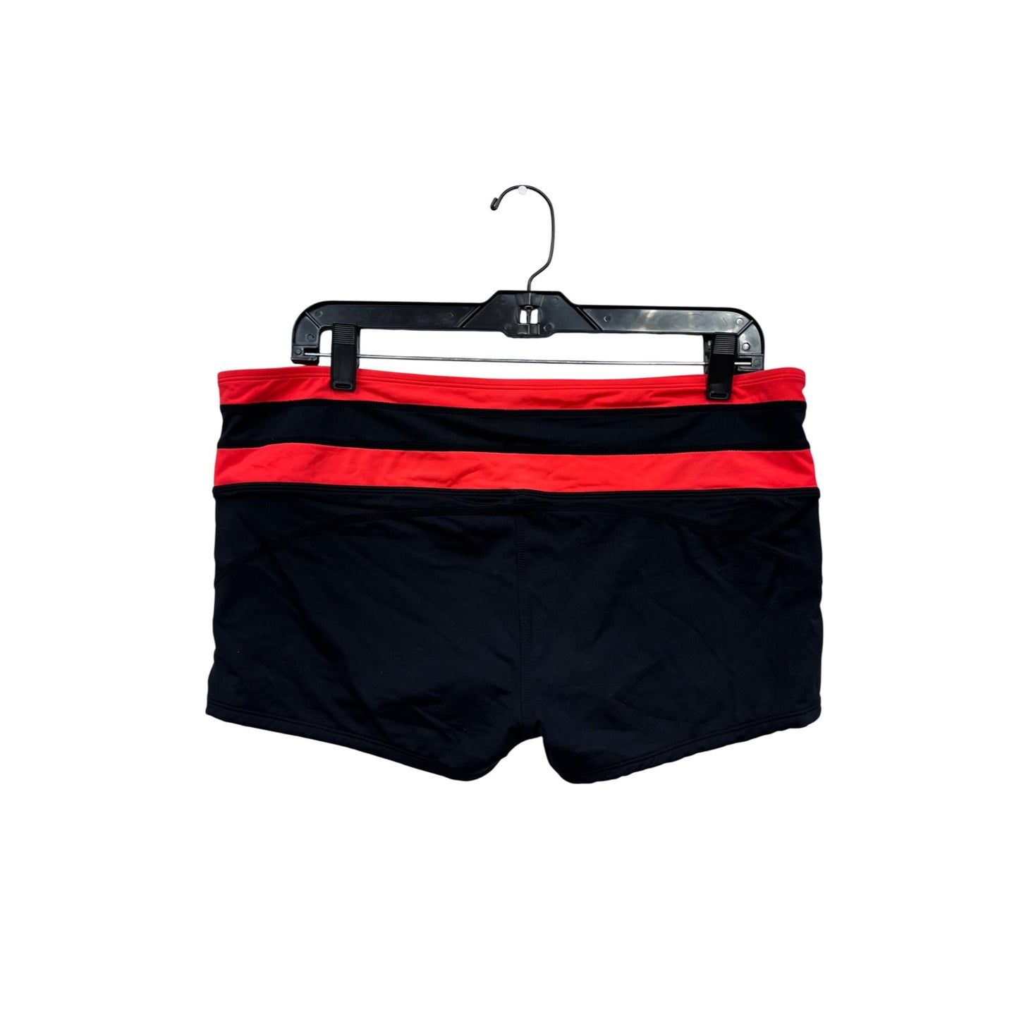 Athleta Womens Large Black & Red Swim Bottoms With Purple Lining #8216