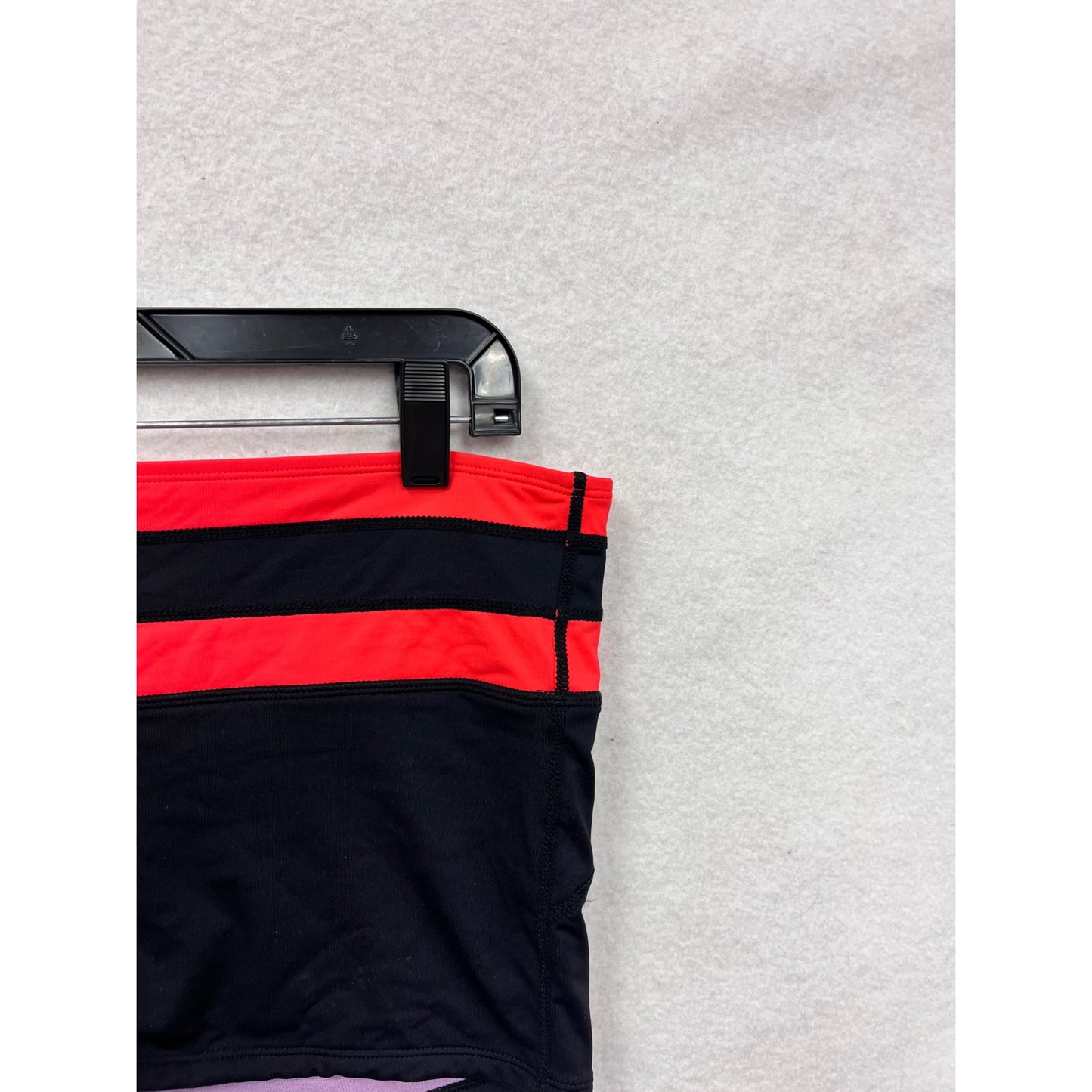 Athleta Womens Large Black & Red Swim Bottoms With Purple Lining #8216