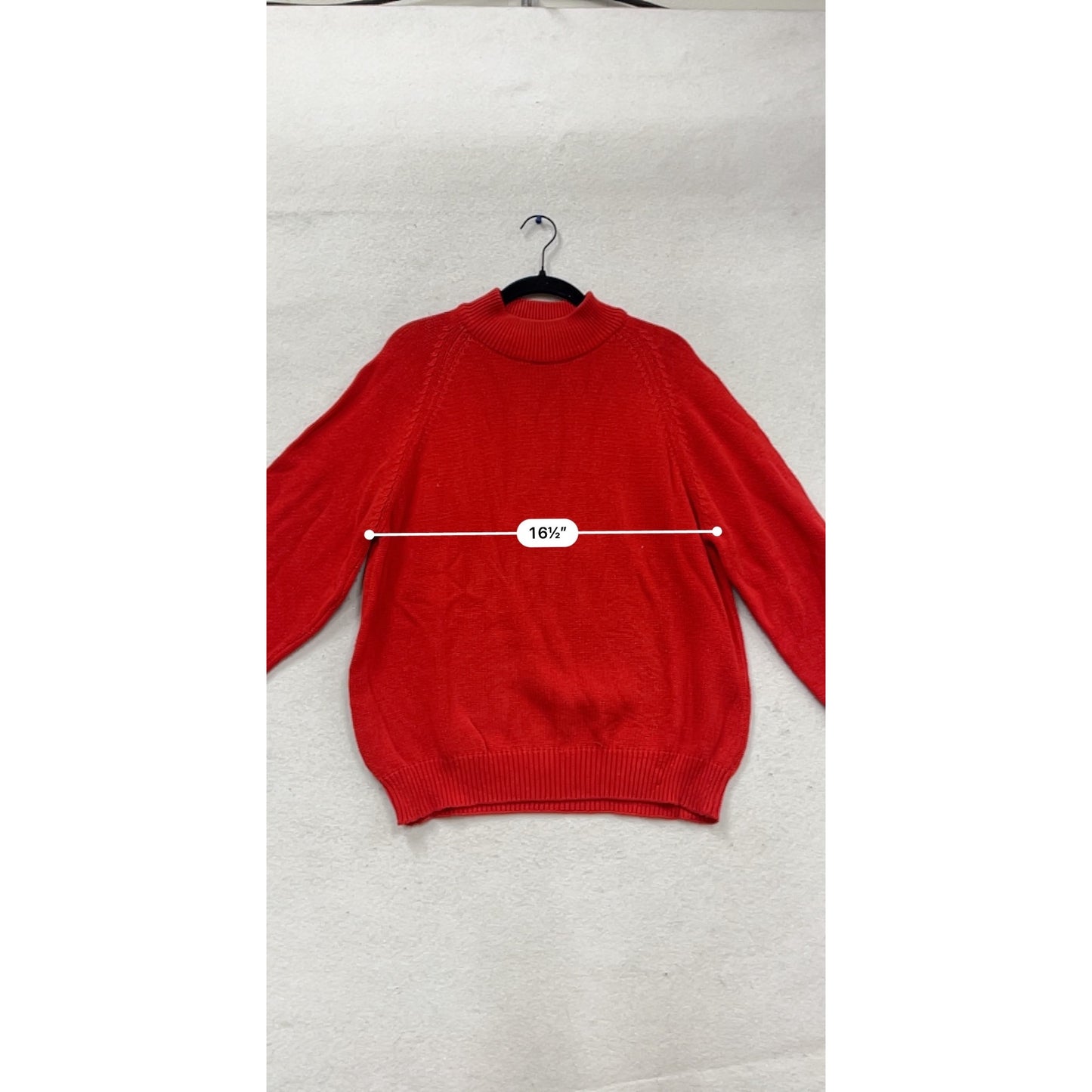 Vintage American Weekend Red Turtleneck Sweater 100% Cotton #623A