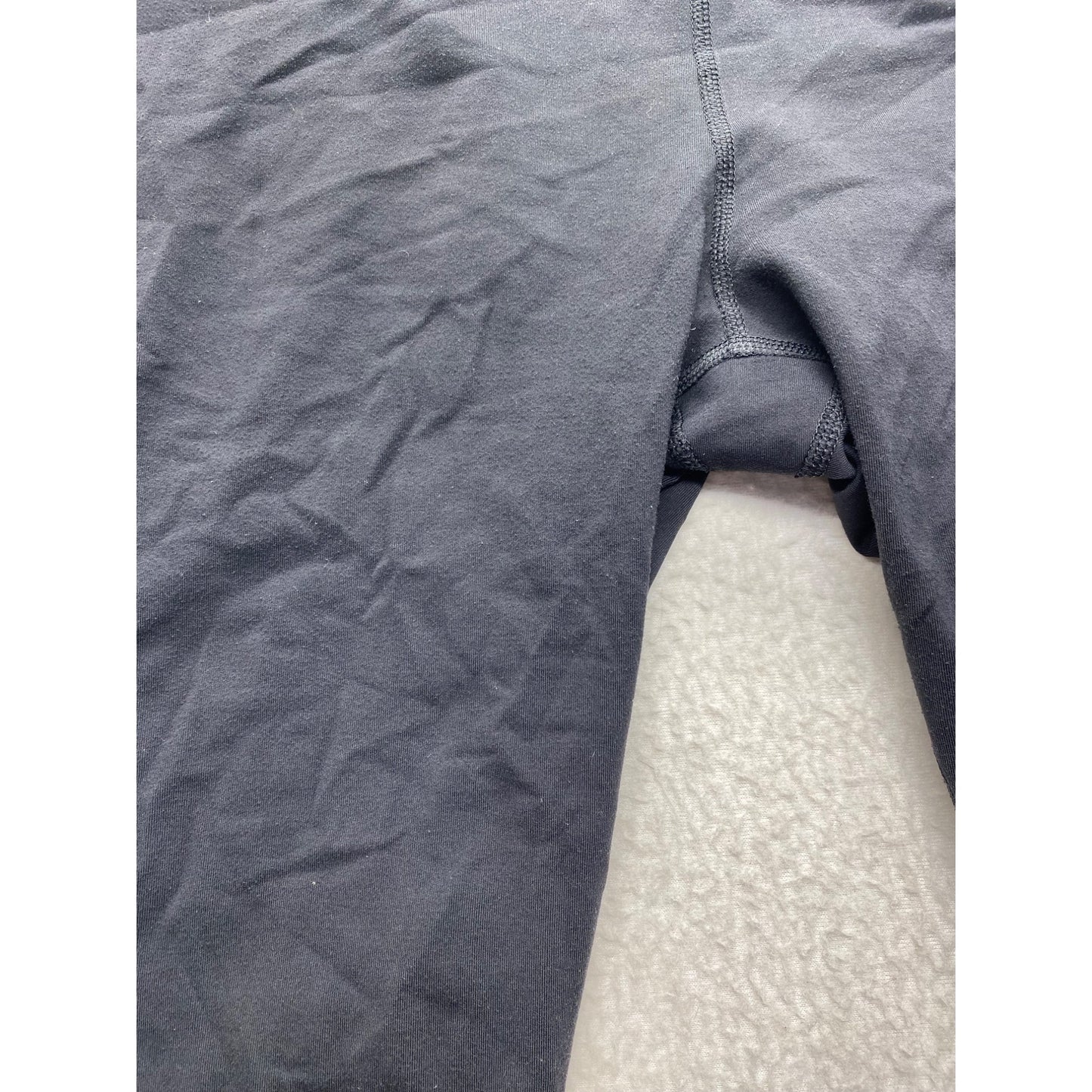 Lululemon Black Cropped Yoga Pants With Green & Gray Waistband #7334