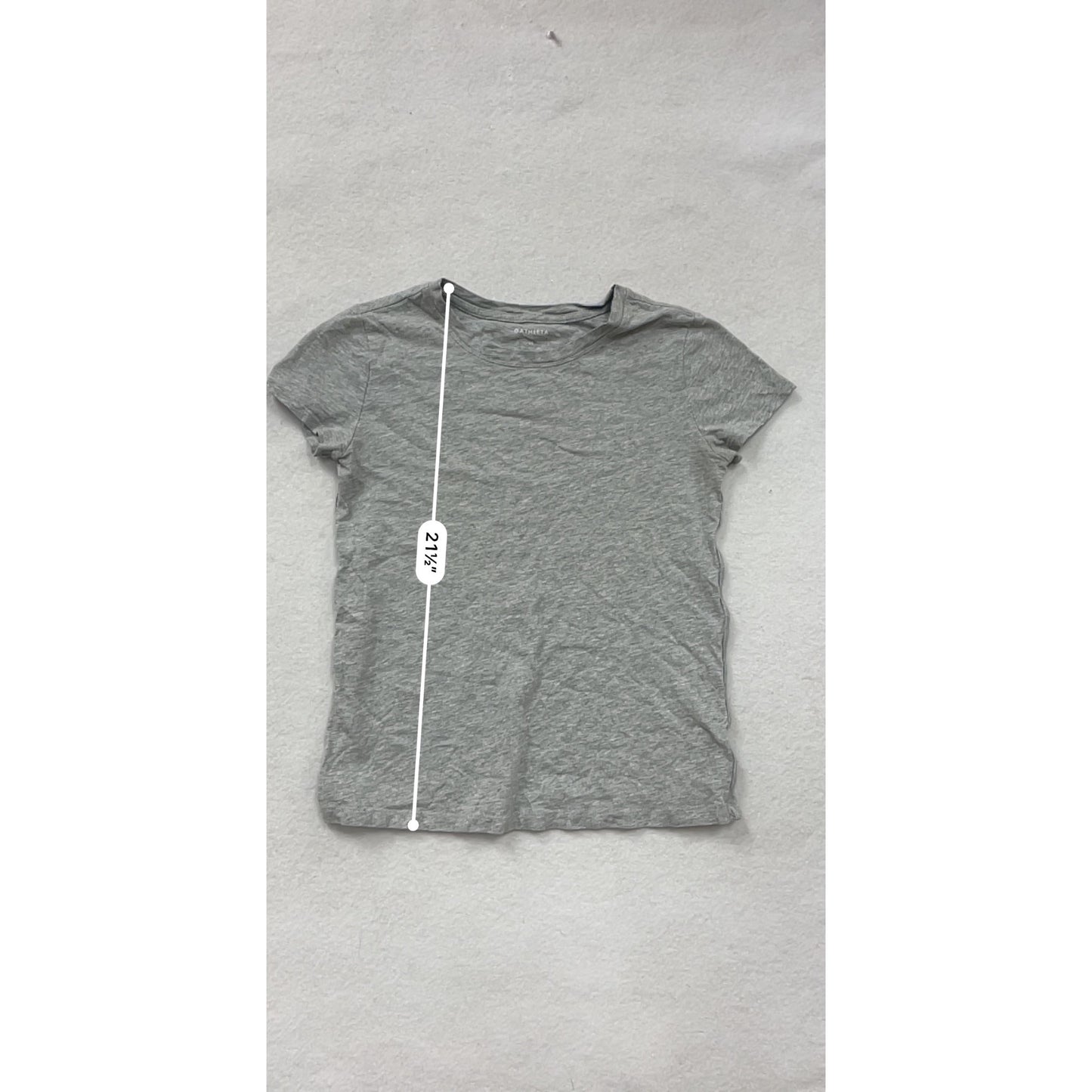 Athleta Womens Grey Short Sleeve Crewneck T-Shirt XS #6961