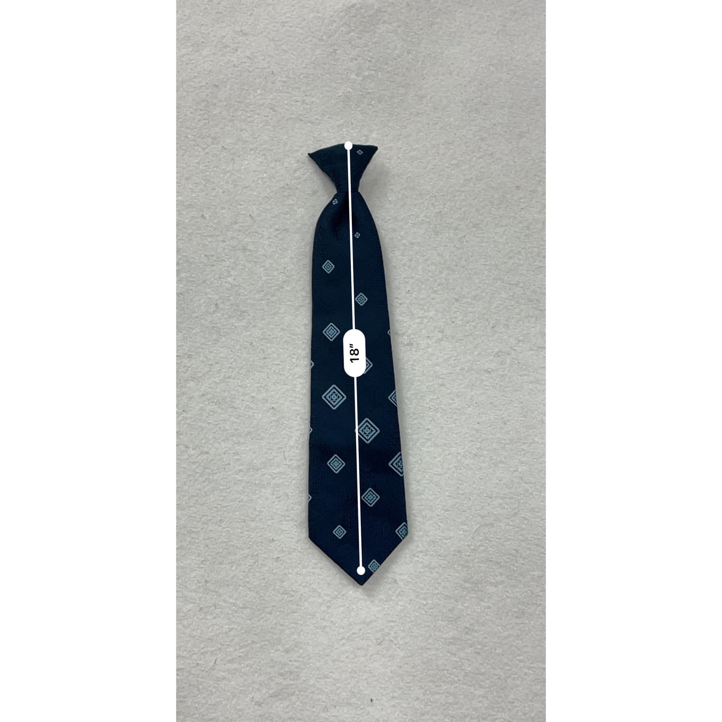 Mens Navy Blue Clip-On Tie Light Blue By Wenlon Wembley #8239