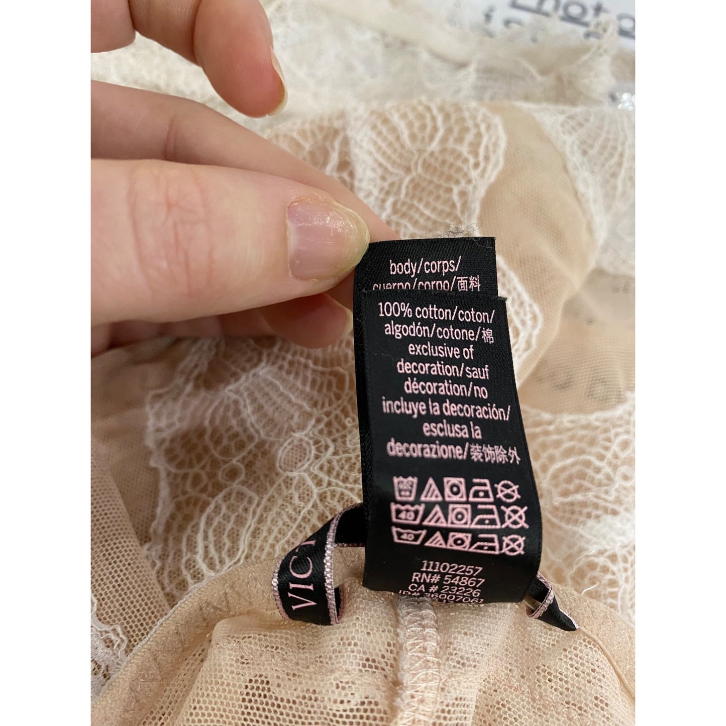 Victorias Secret Lace Detailed Beige Bodysuit Lingerie #7094