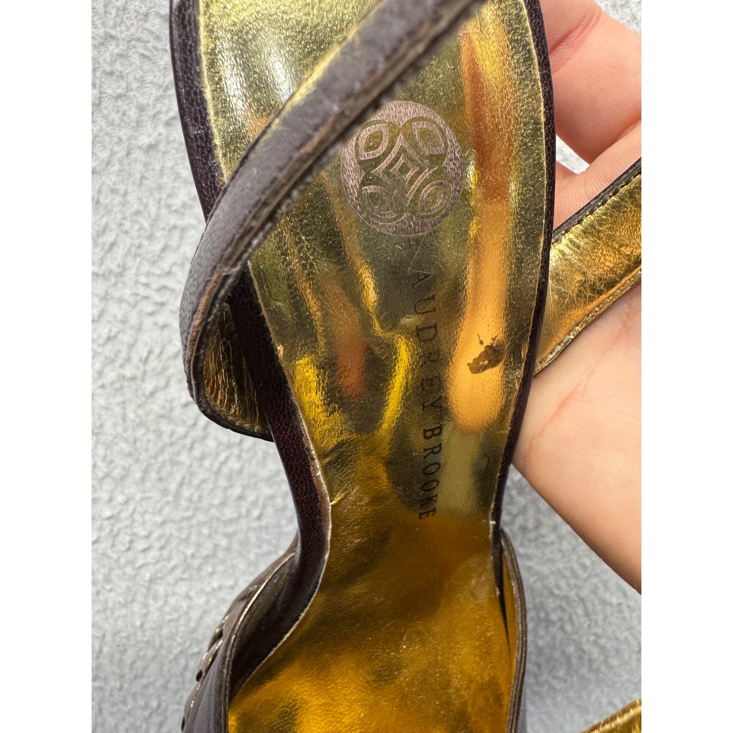 Brown Leather Platform Stiletto Heels Womens Size 9 #9014