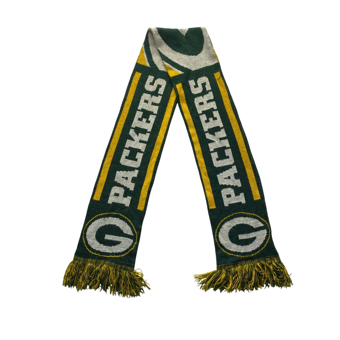 Green Bay Packers Knitted Fringe Scarf #7038